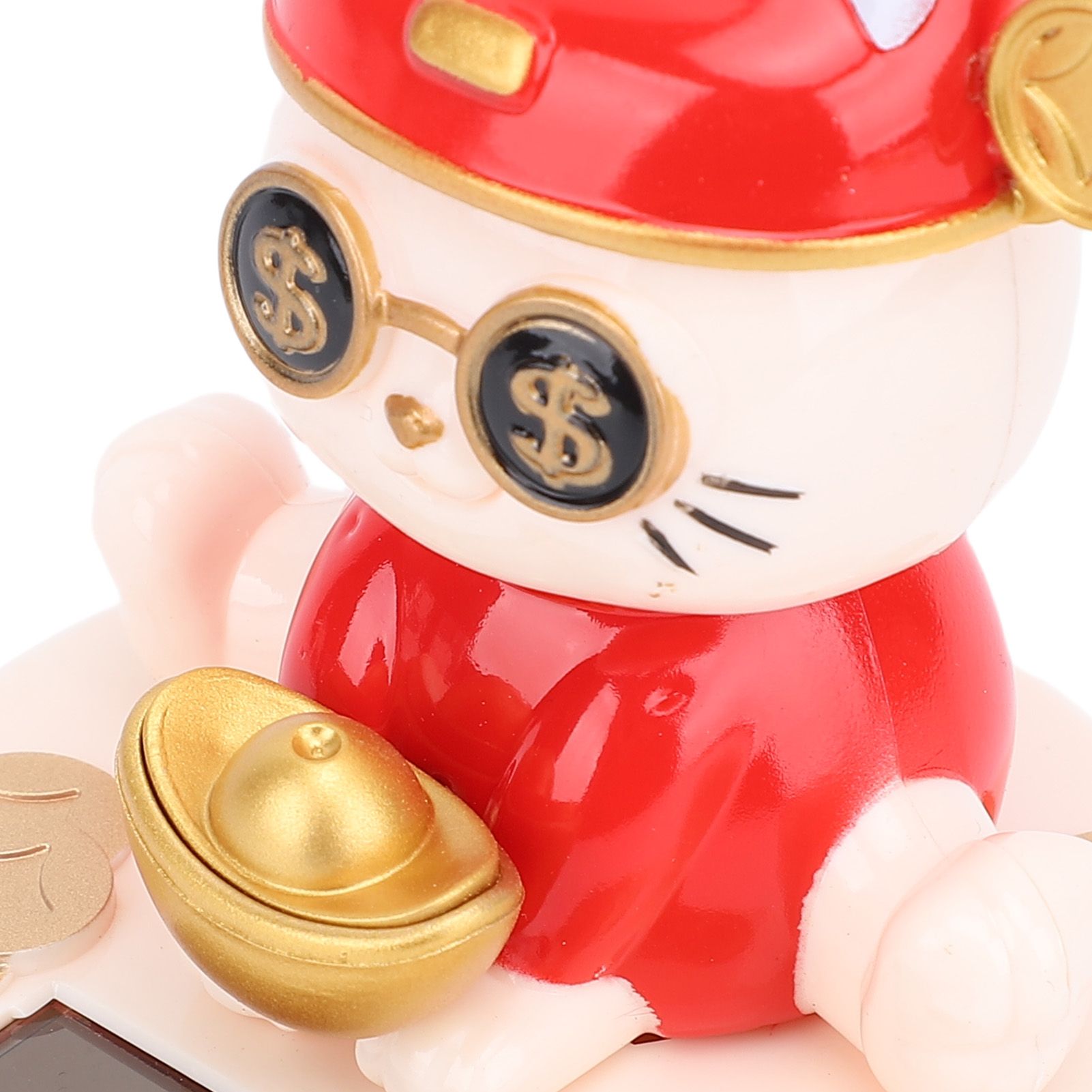 Lucky Fortune Cat Solar Powered Light Sensing Automatic Nodding Cat Fortune view 2