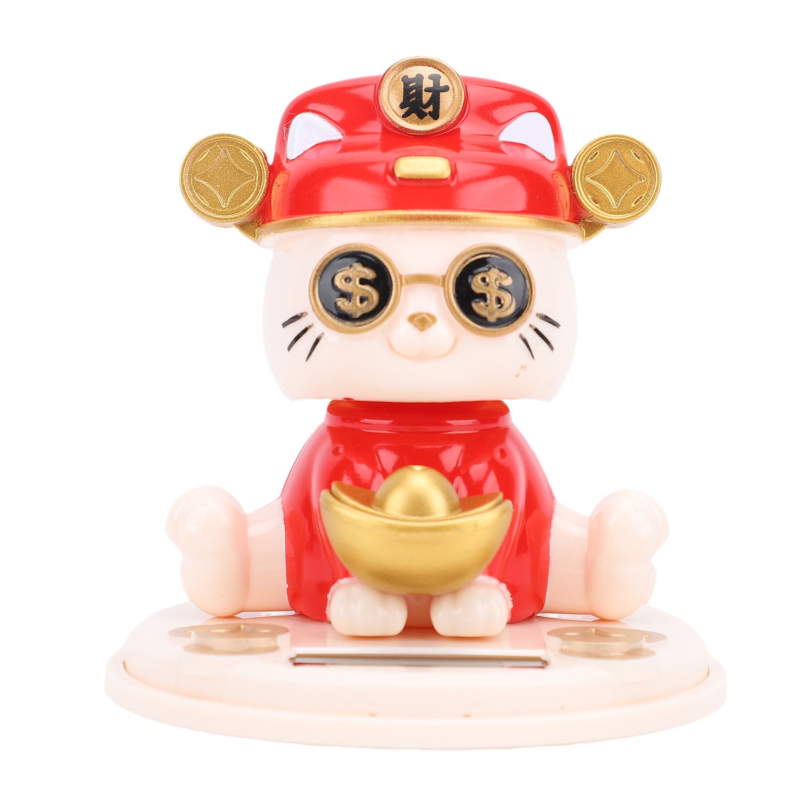 Lucky Fortune Cat Solar Powered Light Sensing Automatic Nodding Cat Fortune view 3