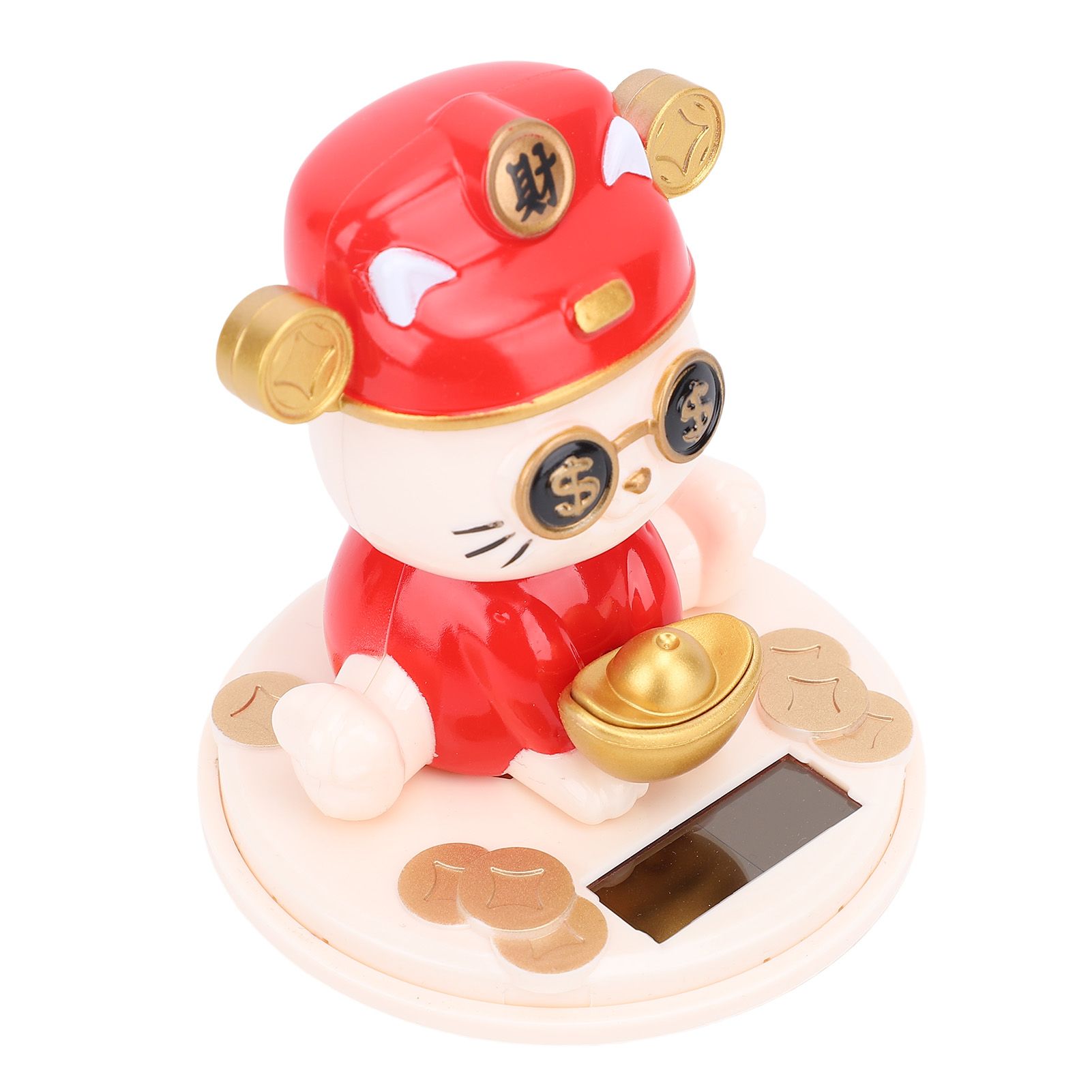 Lucky Fortune Cat Solar Powered Light Sensing Automatic Nodding Cat Fortune view 10