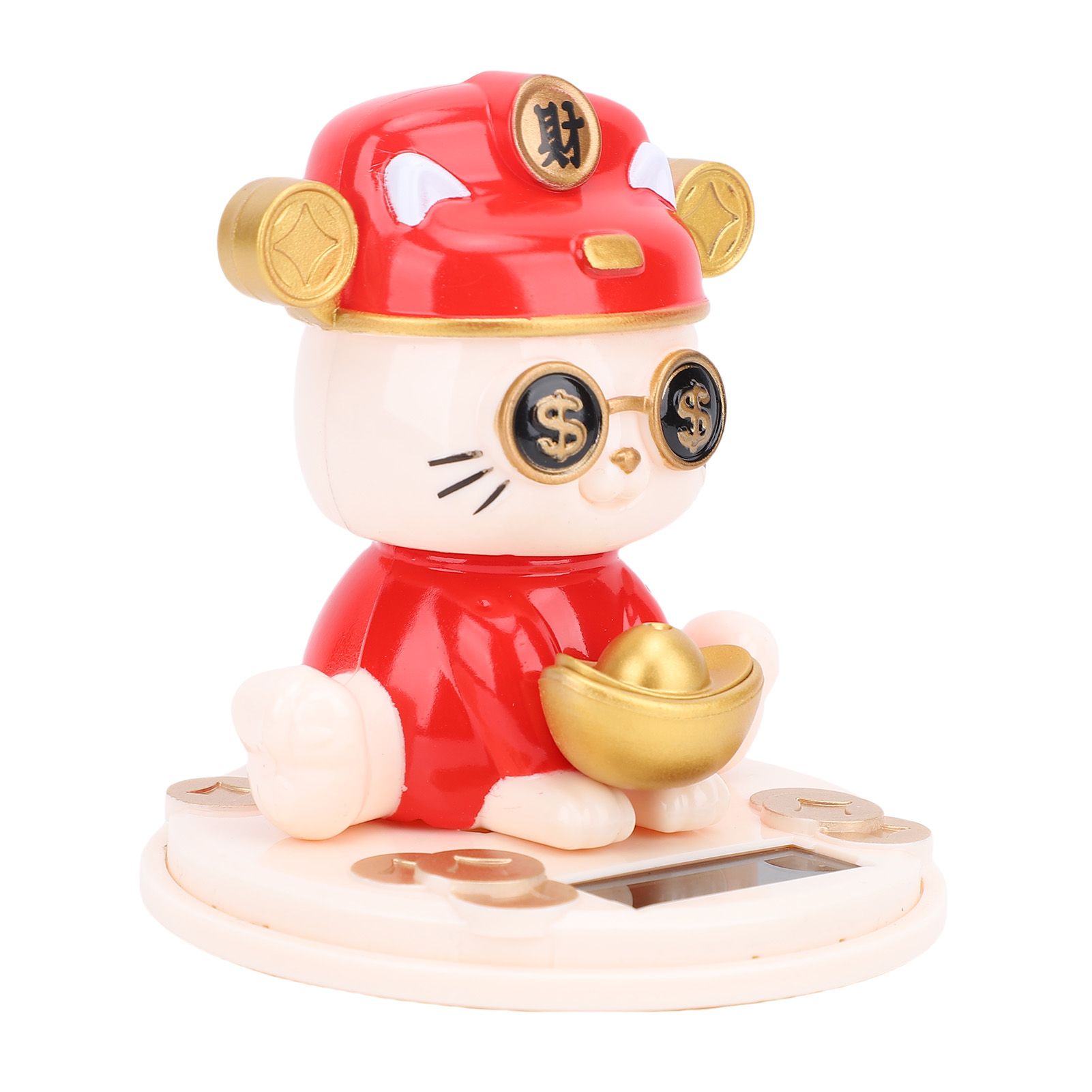Lucky Fortune Cat Solar Powered Light Sensing Automatic Nodding Cat Fortune view 11