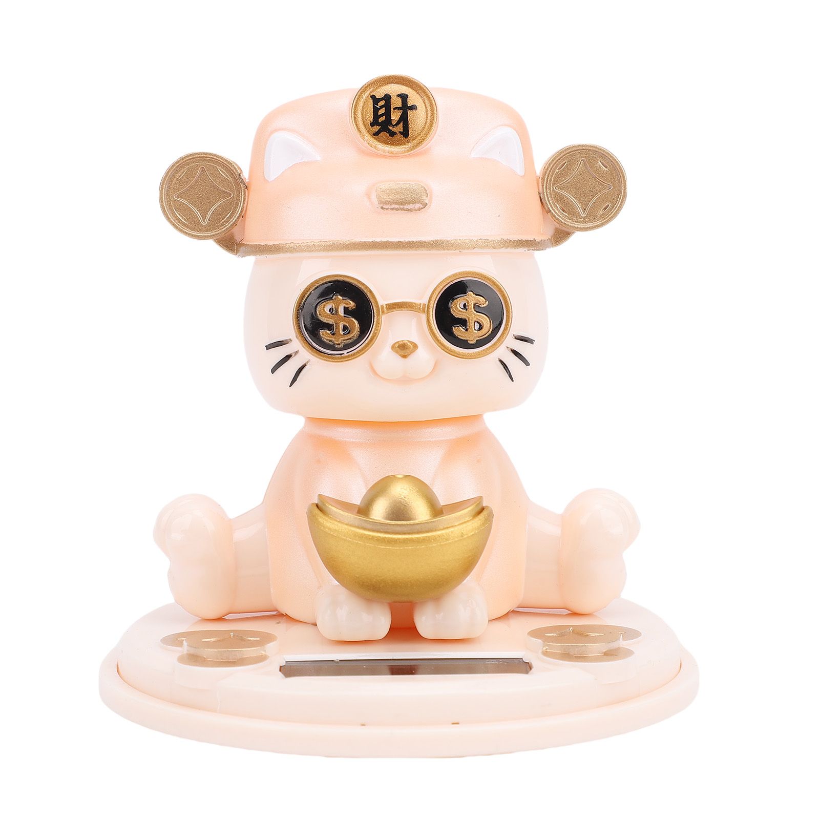 Lucky Fortune Cat Solar Powered Light Sensing Automatic Nodding Cat Fortune view 3