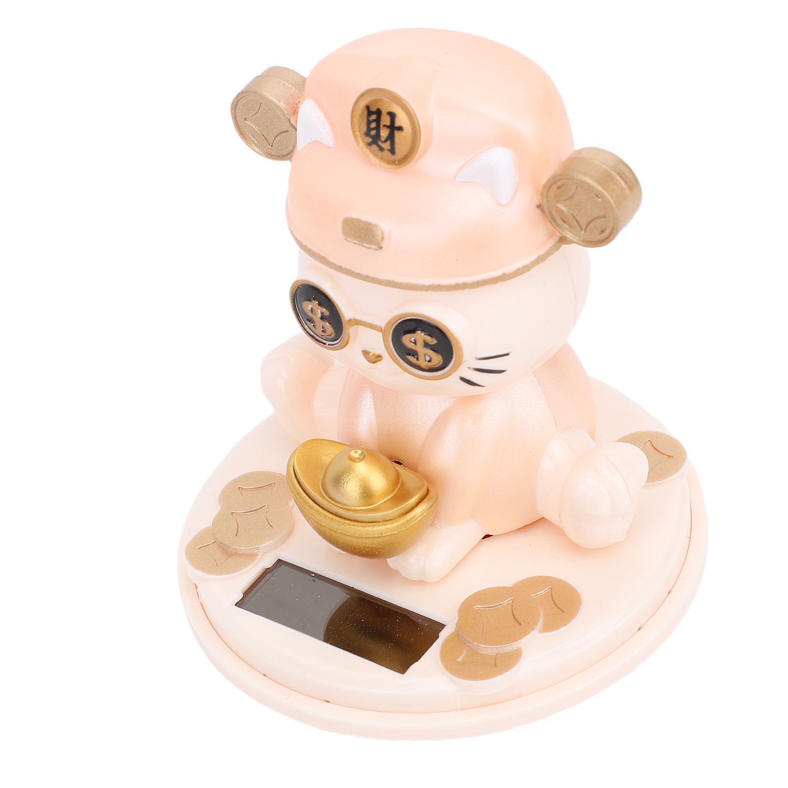 Lucky Fortune Cat Solar Powered Light Sensing Automatic Nodding Cat Fortune view 6