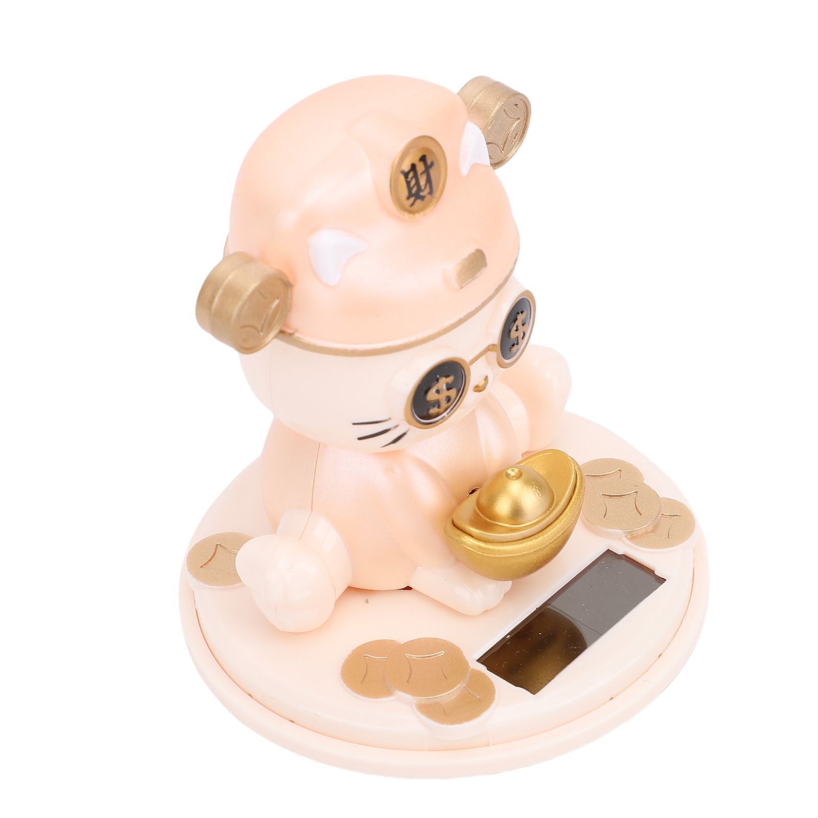 Lucky Fortune Cat Solar Powered Light Sensing Automatic Nodding Cat Fortune view 8