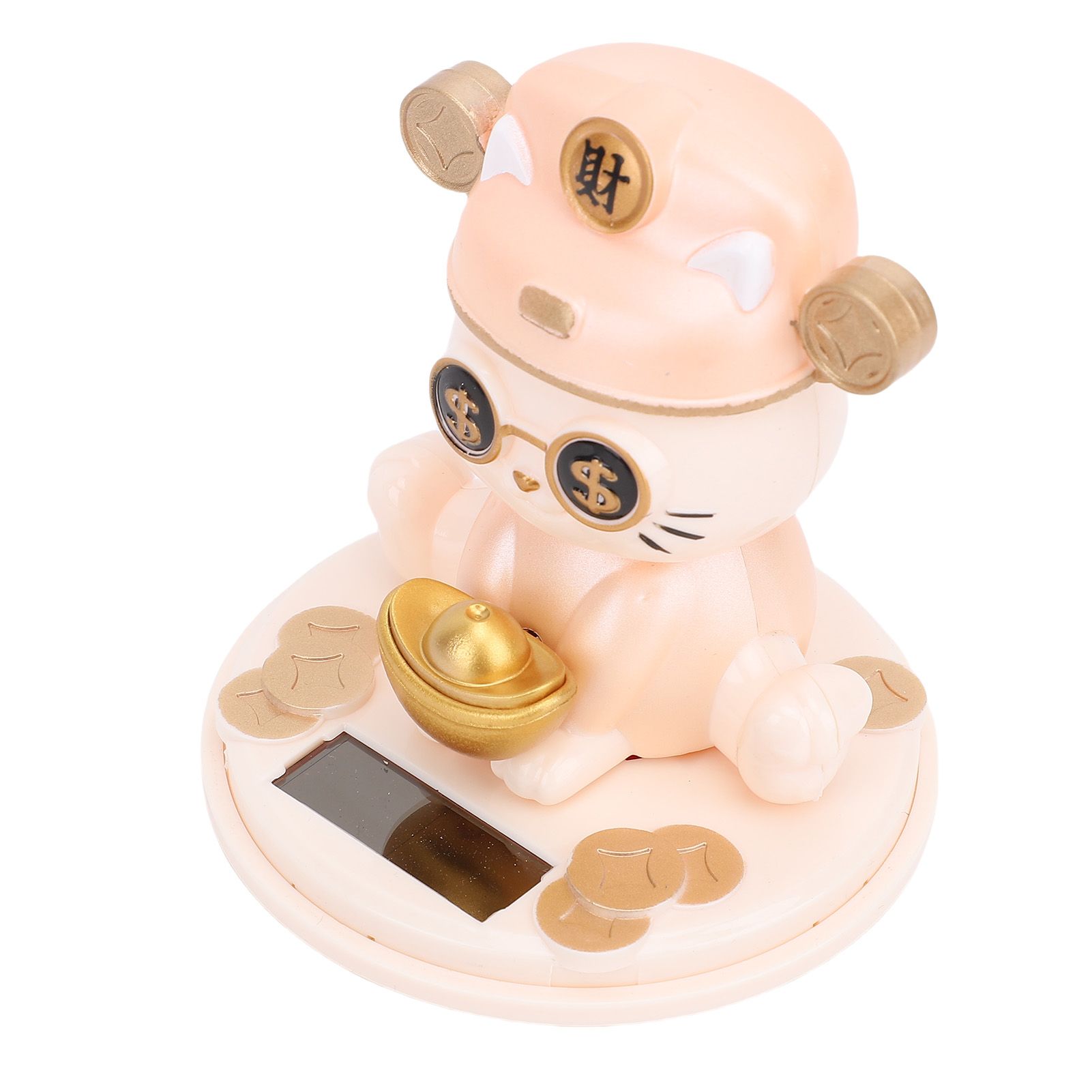 Lucky Fortune Cat Solar Powered Light Sensing Automatic Nodding Cat Fortune view 12