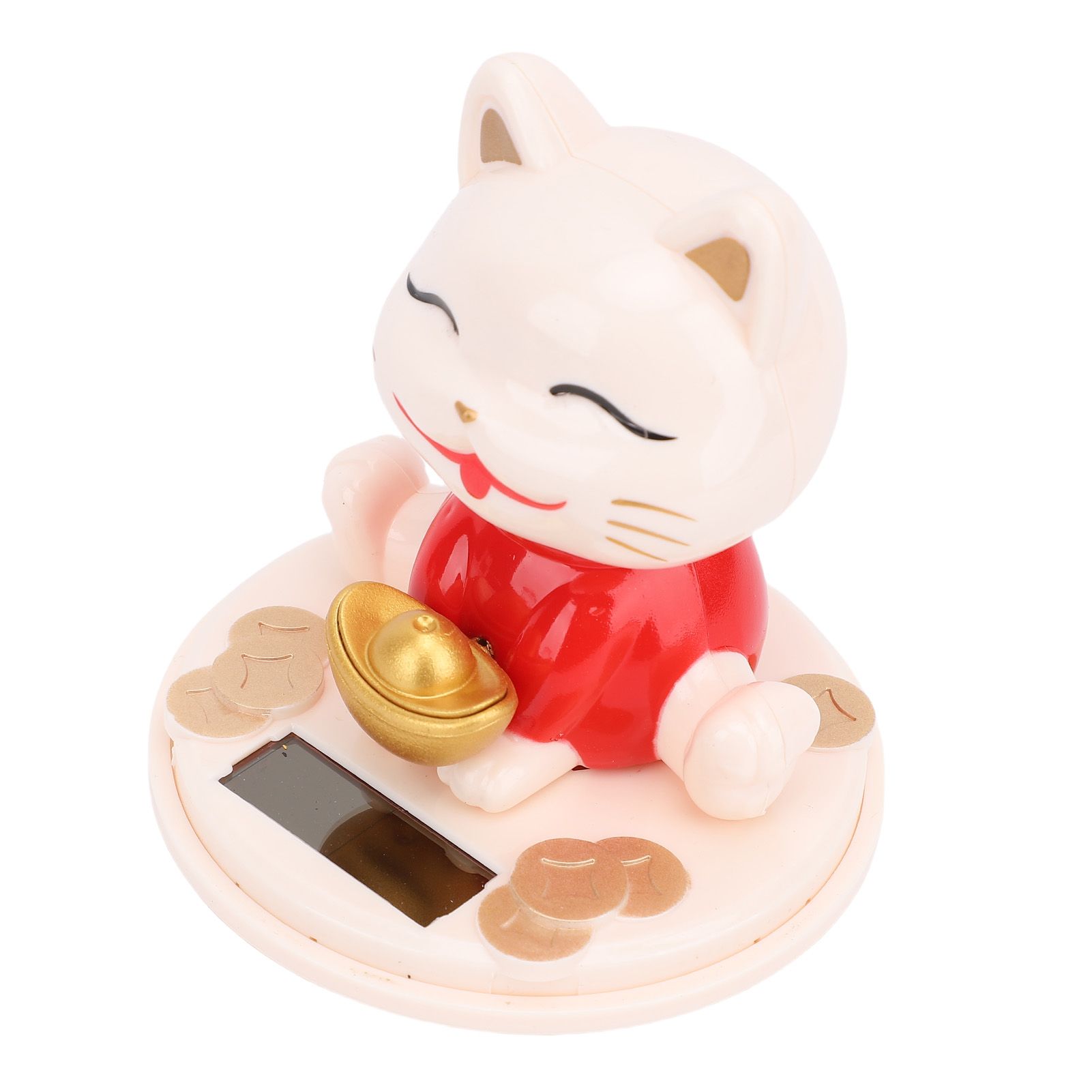 Lucky Fortune Cat Solar Powered Light Sensing Automatic Nodding Cat Fortune — image 1