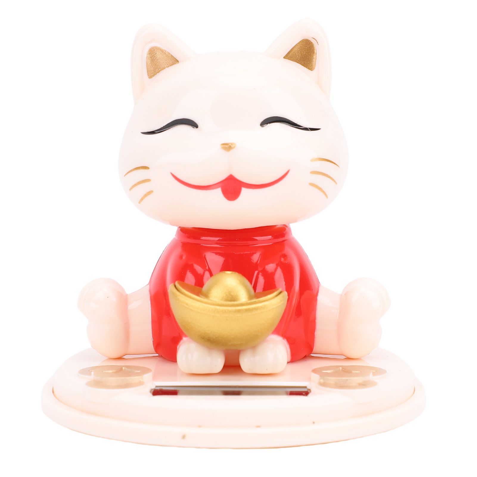 Lucky Fortune Cat Solar Powered Light Sensing Automatic Nodding Cat Fortune view 3