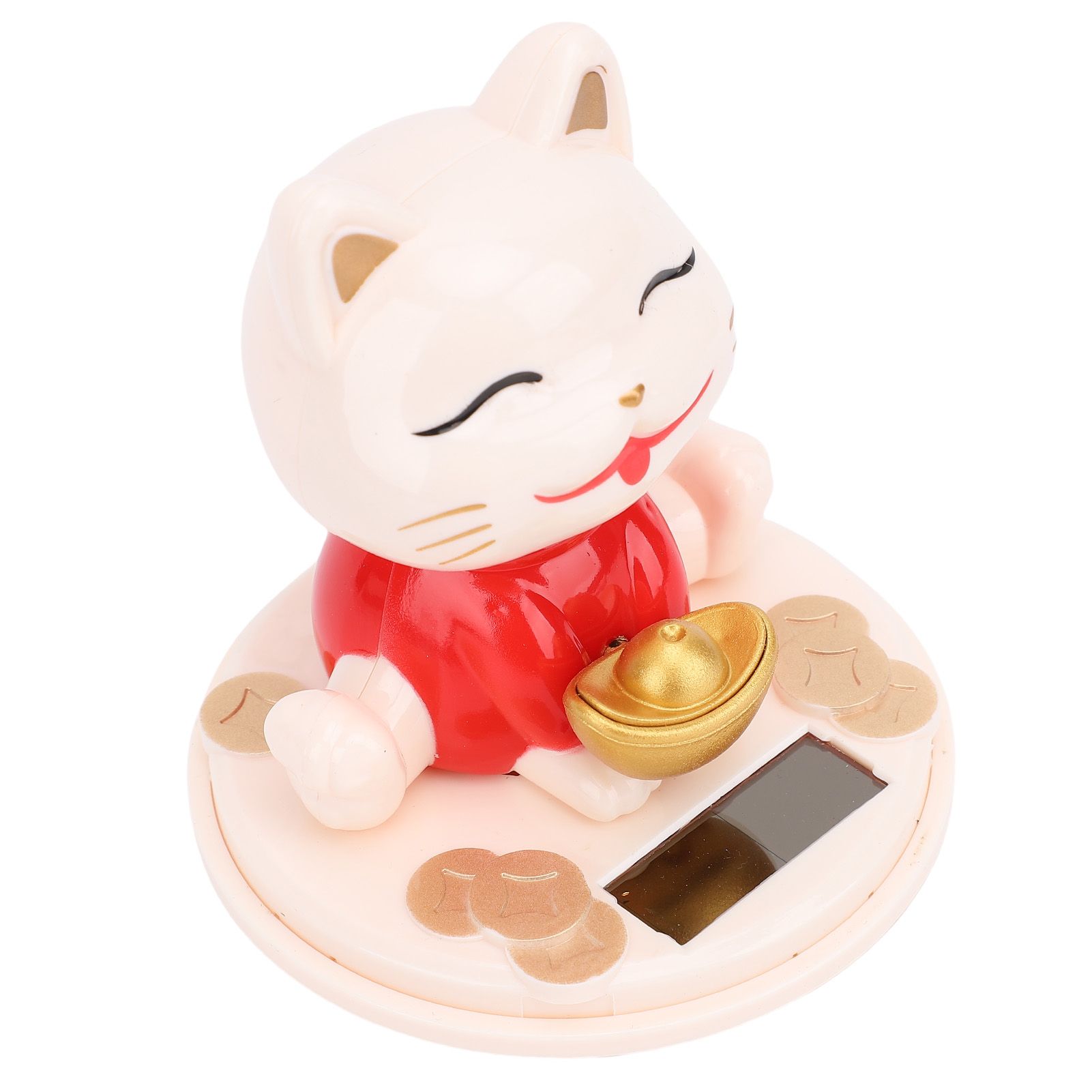 Lucky Fortune Cat Solar Powered Light Sensing Automatic Nodding Cat Fortune view 4