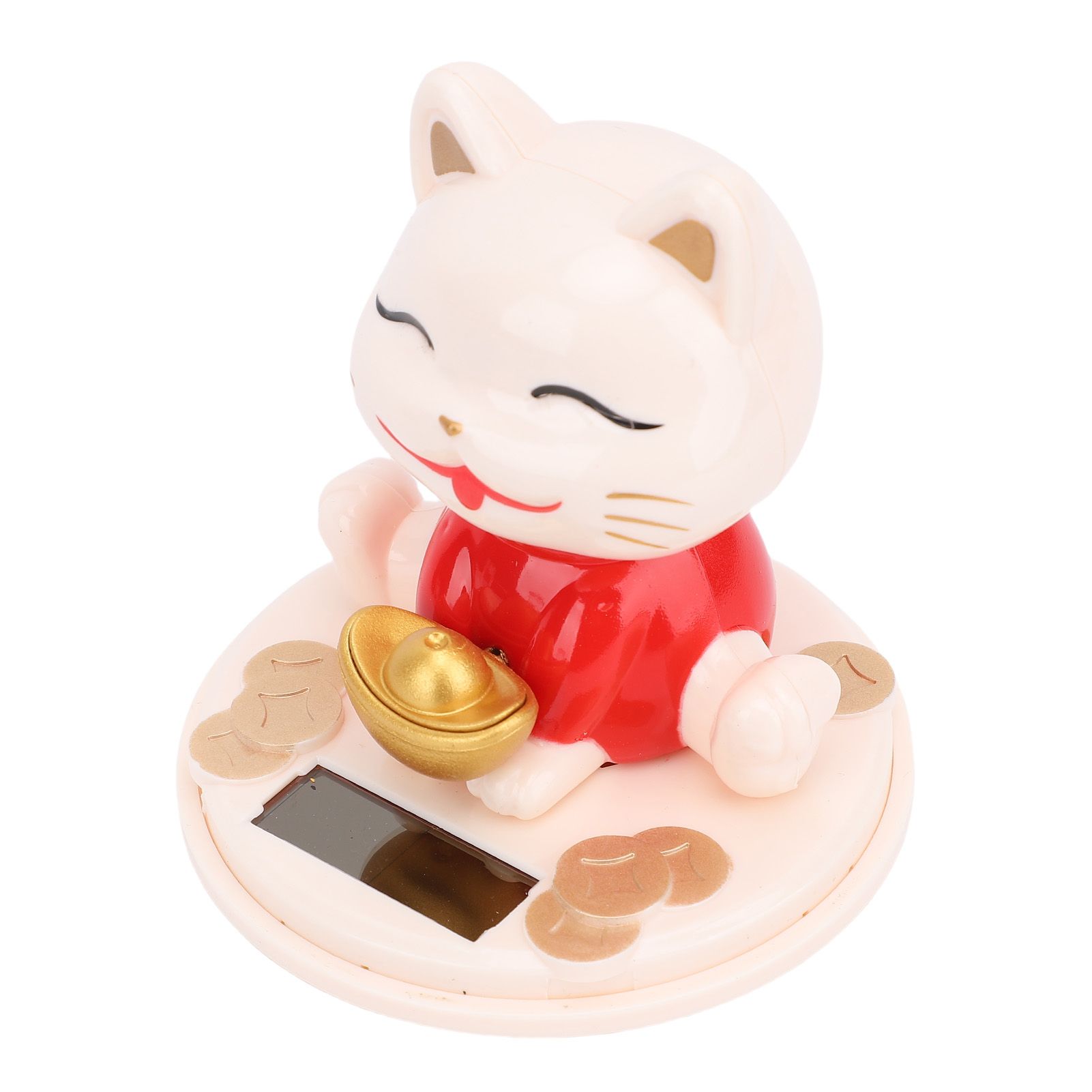 Lucky Fortune Cat Solar Powered Light Sensing Automatic Nodding Cat Fortune view 6