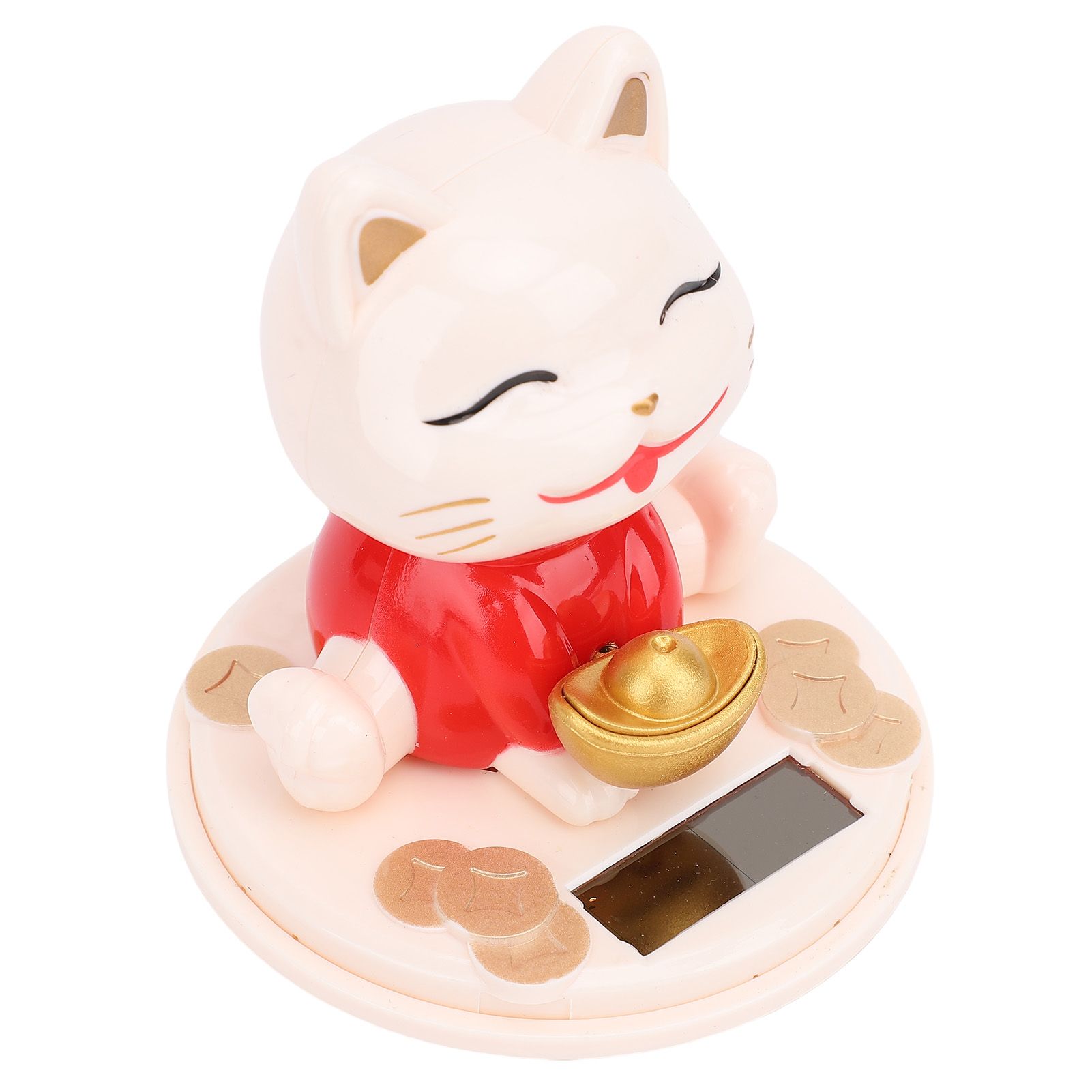 Lucky Fortune Cat Solar Powered Light Sensing Automatic Nodding Cat Fortune view 8