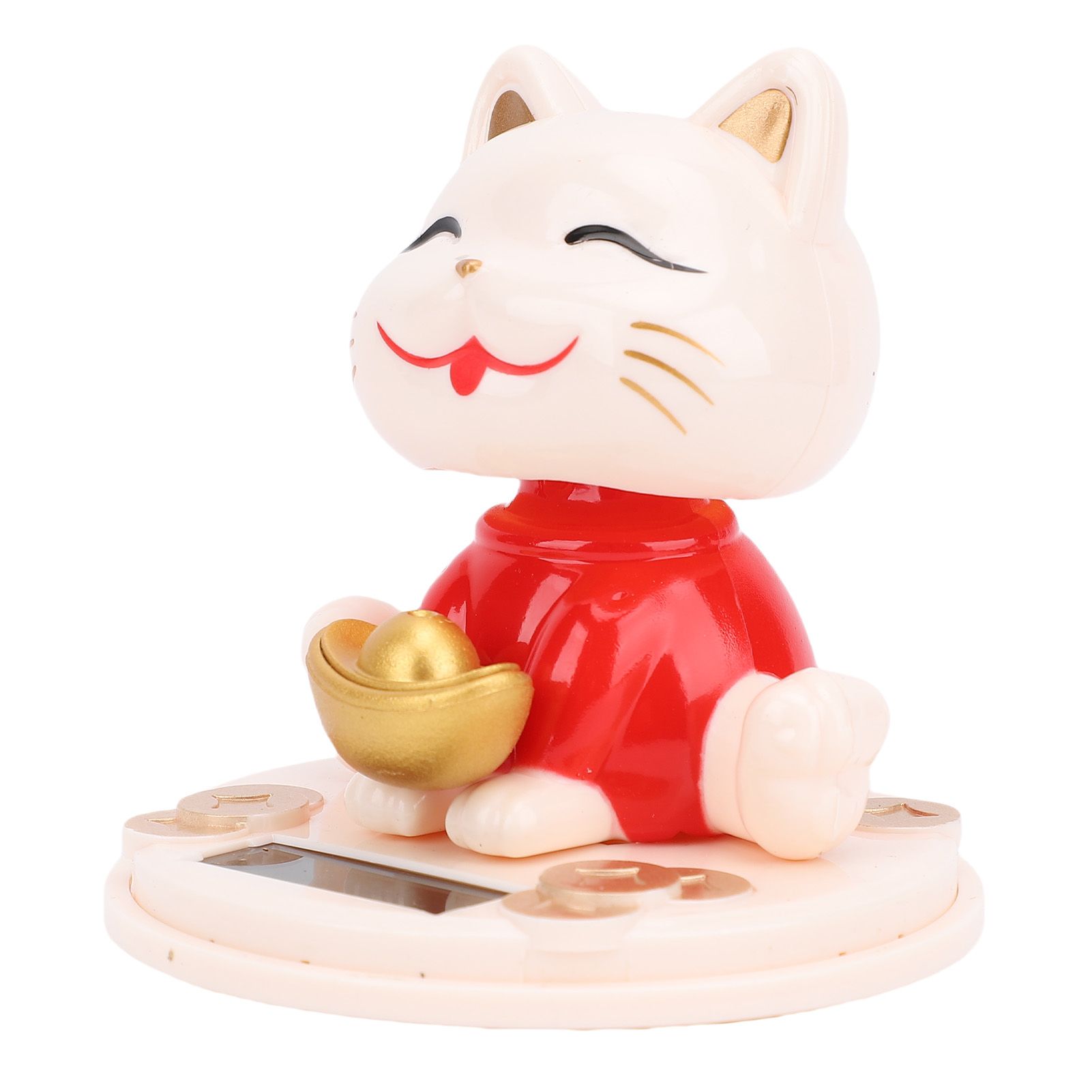 Lucky Fortune Cat Solar Powered Light Sensing Automatic Nodding Cat Fortune view 11