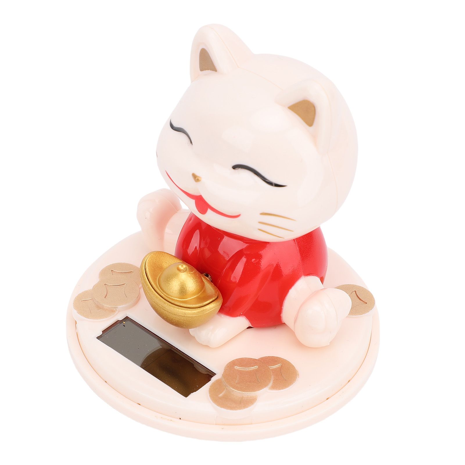 Lucky Fortune Cat Solar Powered Light Sensing Automatic Nodding Cat Fortune view 12