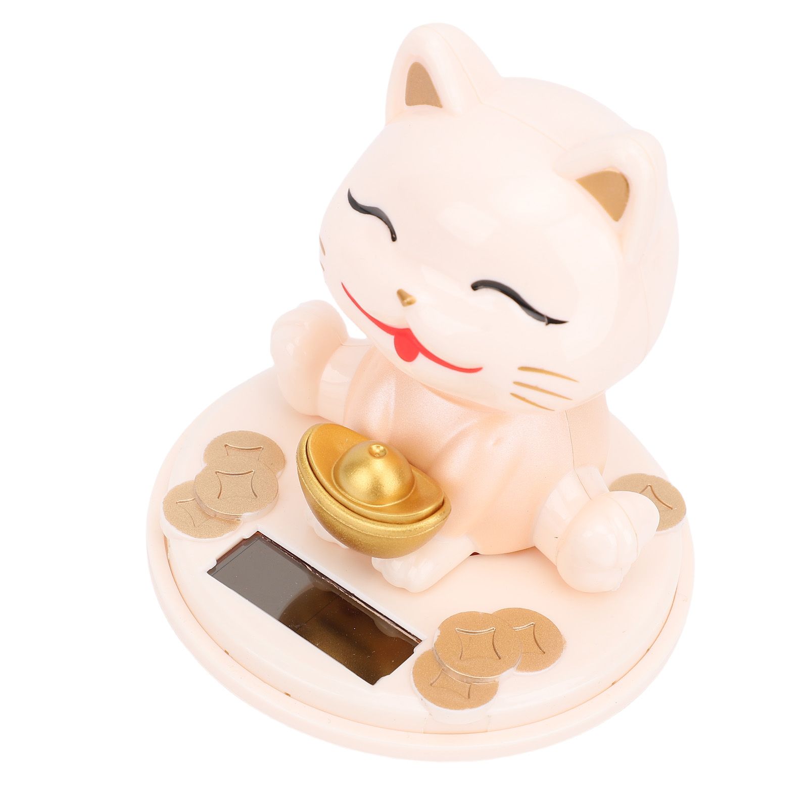 Lucky Fortune Cat Solar Powered Light Sensing Automatic Nodding Cat Fortune view 4