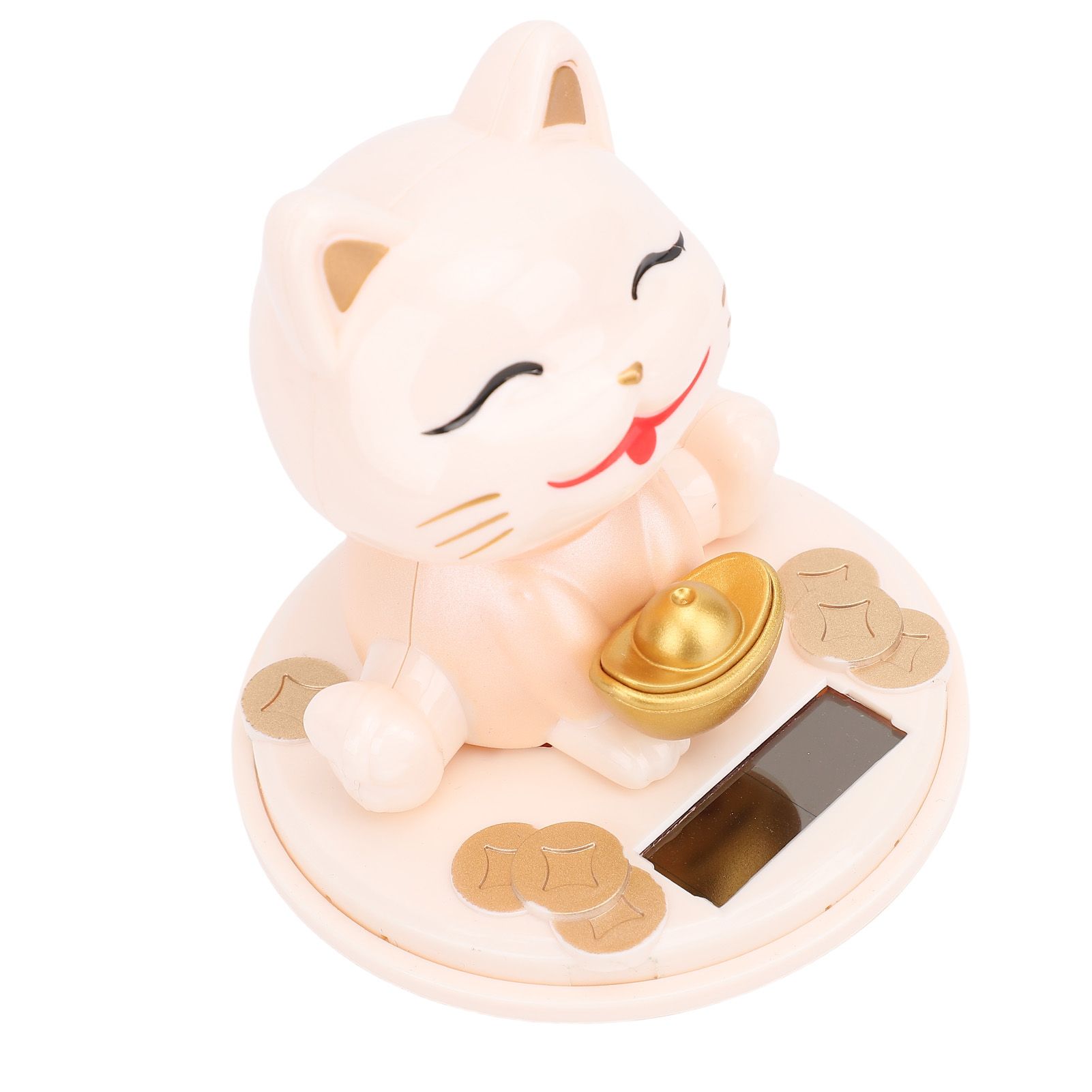 Lucky Fortune Cat Solar Powered Light Sensing Automatic Nodding Cat Fortune view 6
