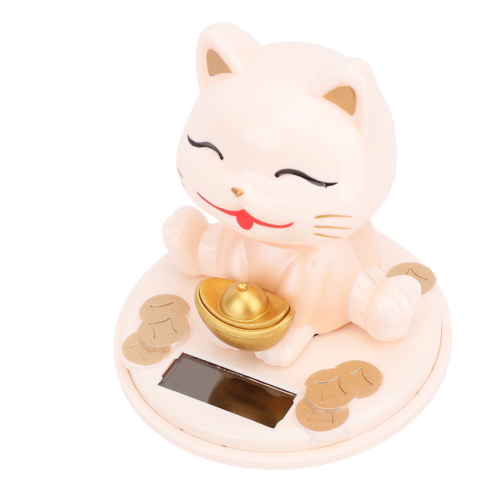 Lucky Fortune Cat Solar Powered Light Sensing Automatic Nodding Cat Fortune view 8