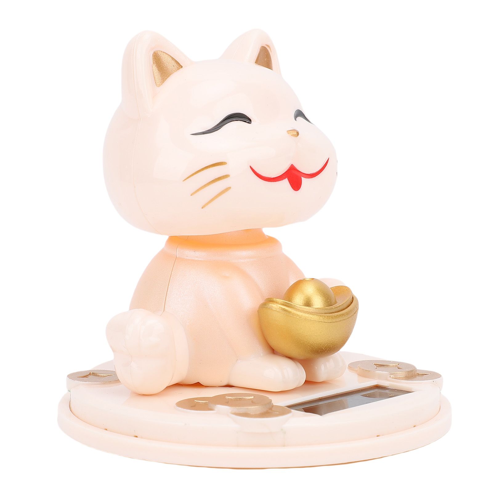 Lucky Fortune Cat Solar Powered Light Sensing Automatic Nodding Cat Fortune view 10