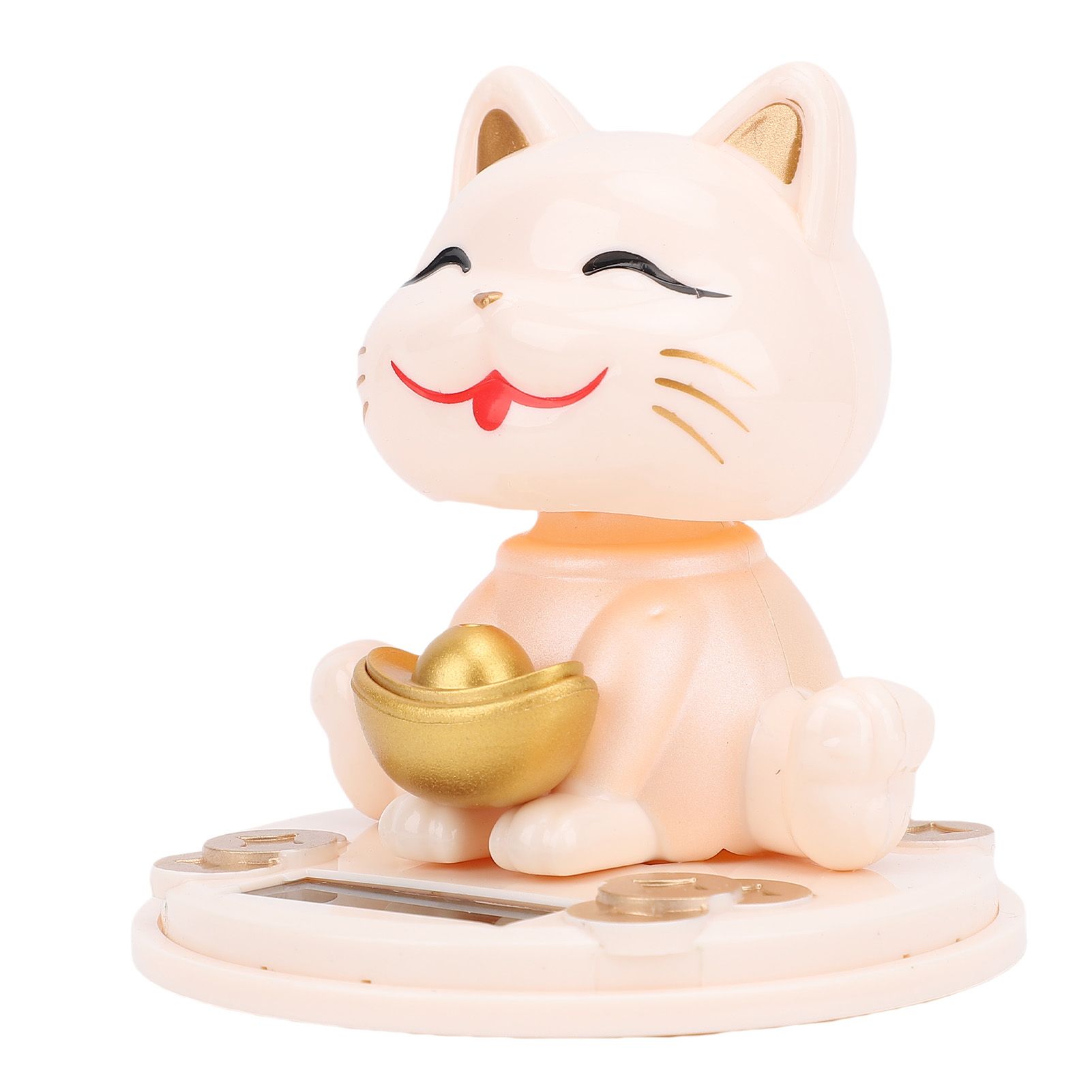 Lucky Fortune Cat Solar Powered Light Sensing Automatic Nodding Cat Fortune view 11