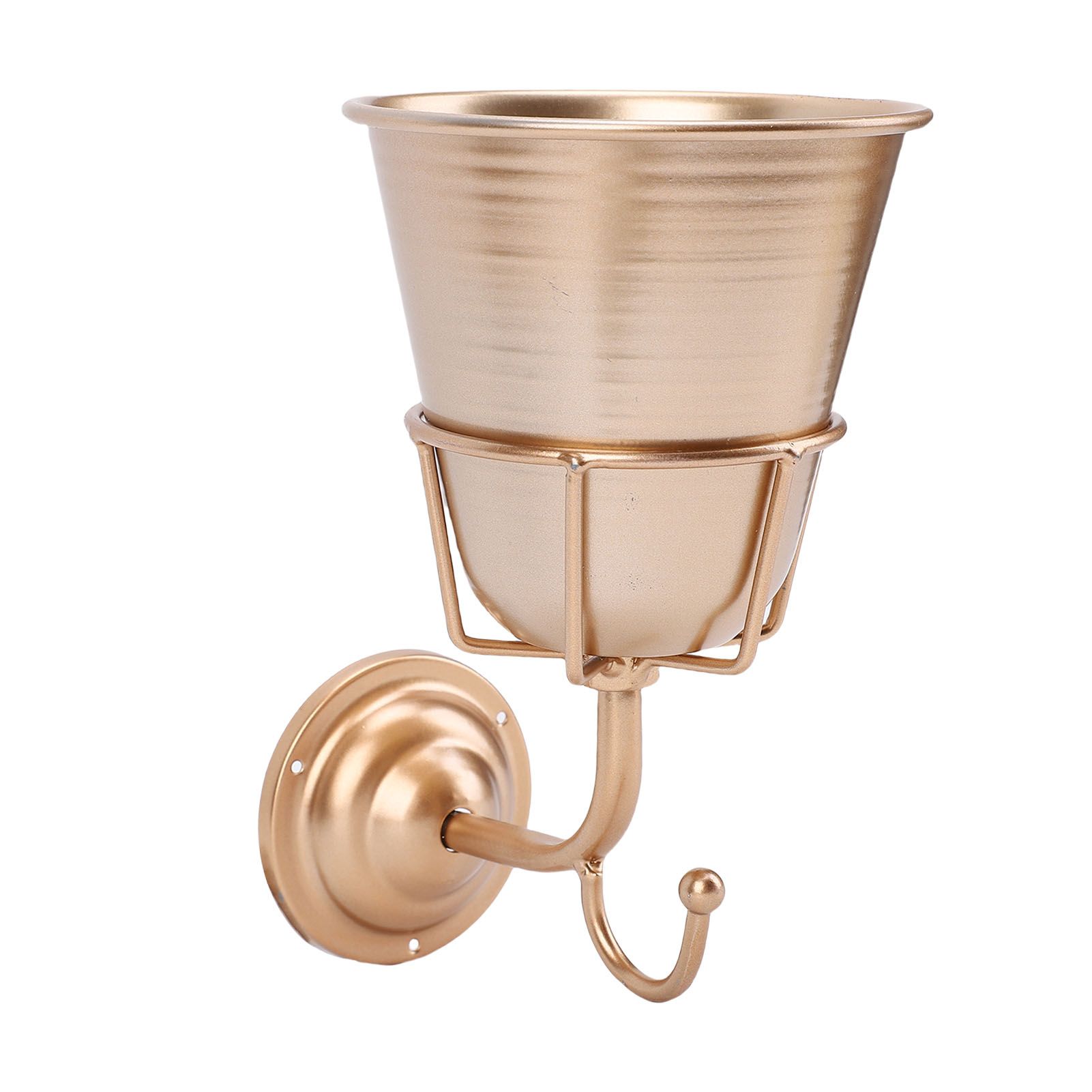 Wall Vessel Stainless Steel Vintage Wall Mounted Vase Hanging Organizer for view 3