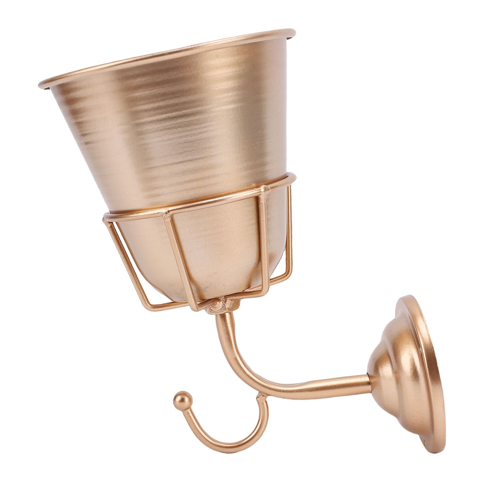 Wall Vessel Stainless Steel Vintage Wall Mounted Vase Hanging Organizer for view 6