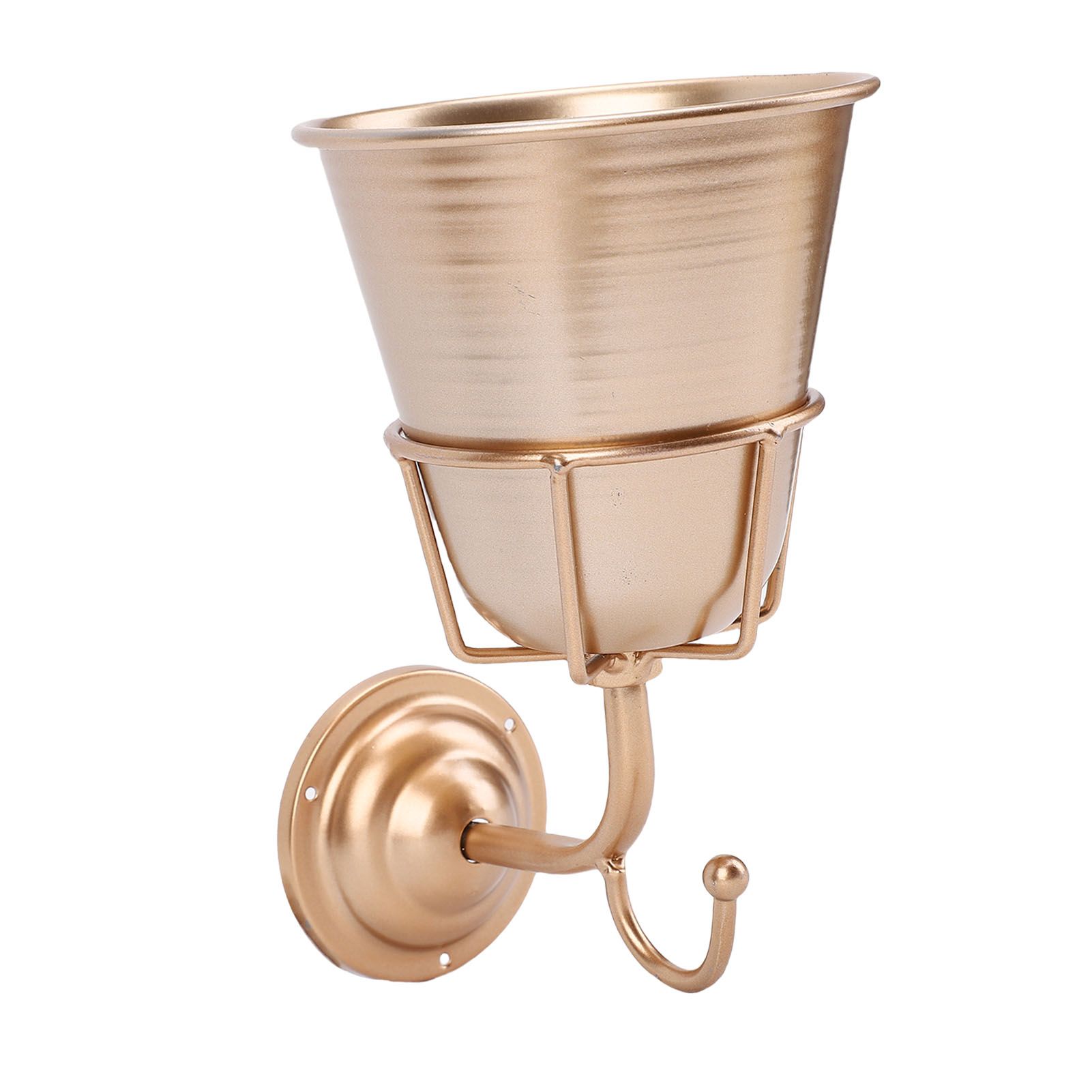 Wall Vessel Stainless Steel Vintage Wall Mounted Vase Hanging Organizer for view 7