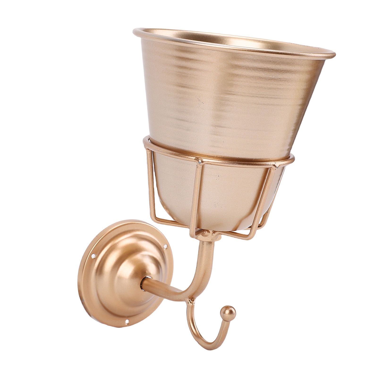 Wall Vessel Stainless Steel Vintage Wall Mounted Vase Hanging Organizer for view 9