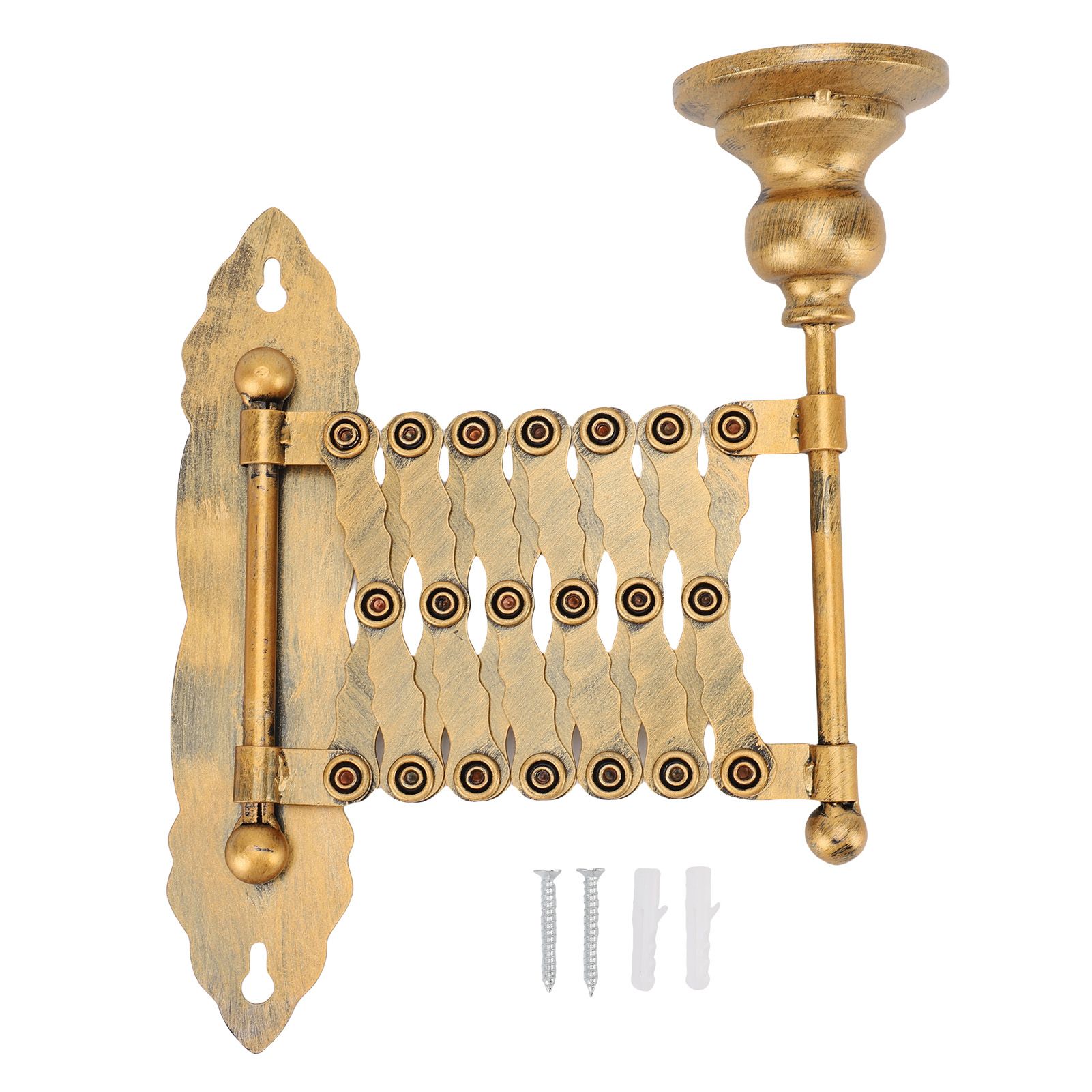 Extendable Taper Candle Holder Iron Vintage Metal Wall Candle Sconce view 3