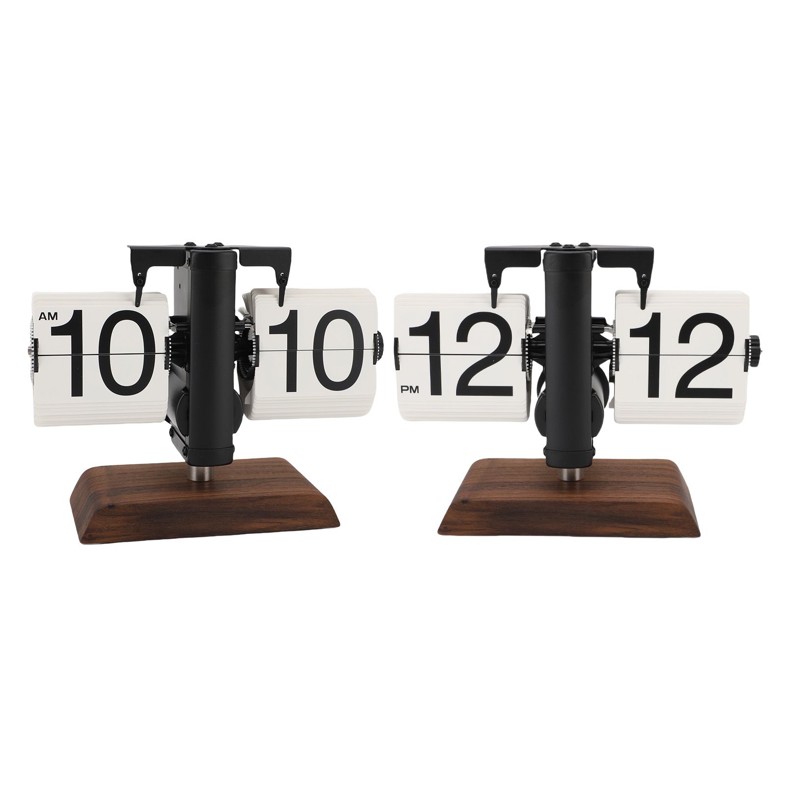 Flip Desk Clock Retro Vintage Mechanical Auto Flip Table Decor 12h for Home view 12