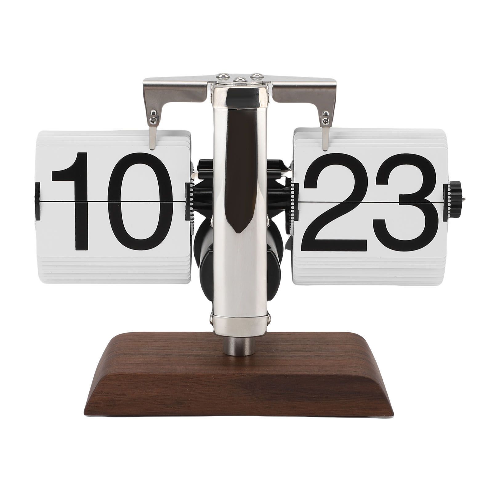Flip Desk Clock Vintage Large Number 24 Hours Auto Flip Down Mechanical Clock view 3