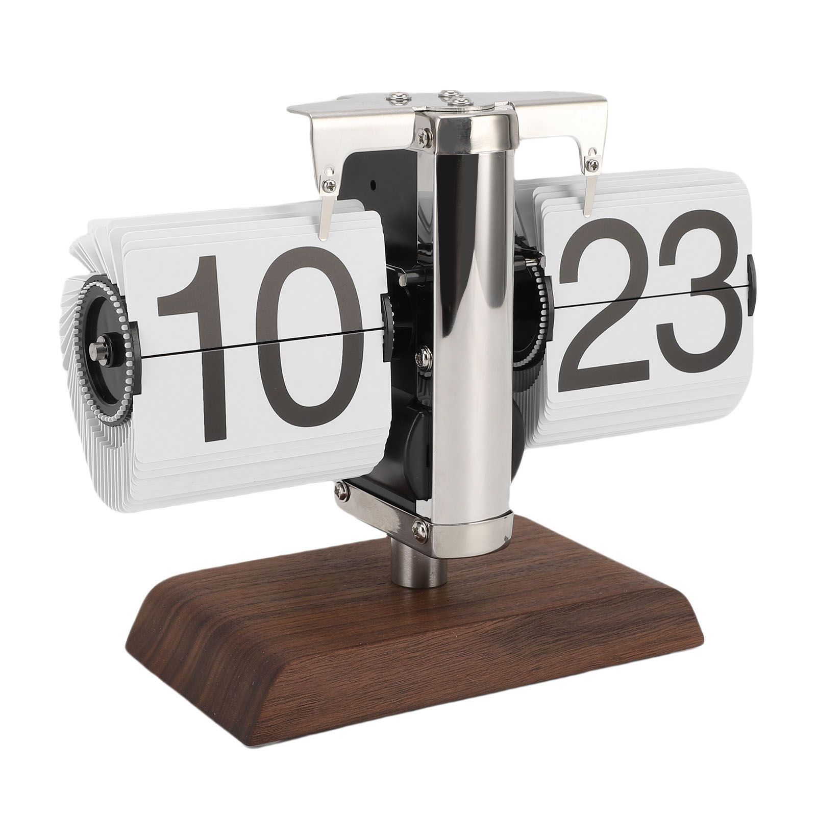Flip Desk Clock Vintage Large Number 24 Hours Auto Flip Down Mechanical Clock view 4