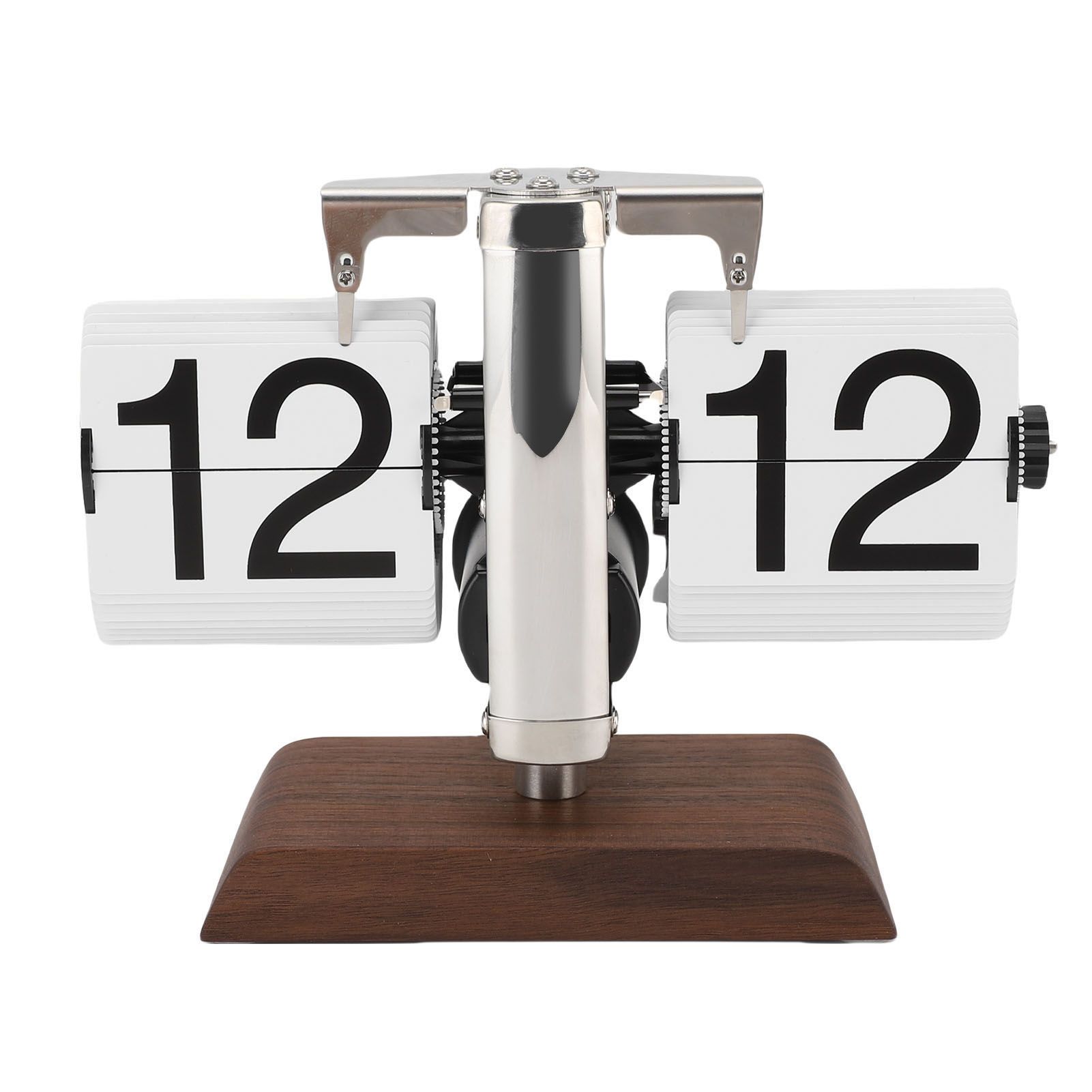 Flip Desk Clock Vintage Large Number 24 Hours Auto Flip Down Mechanical Clock view 6