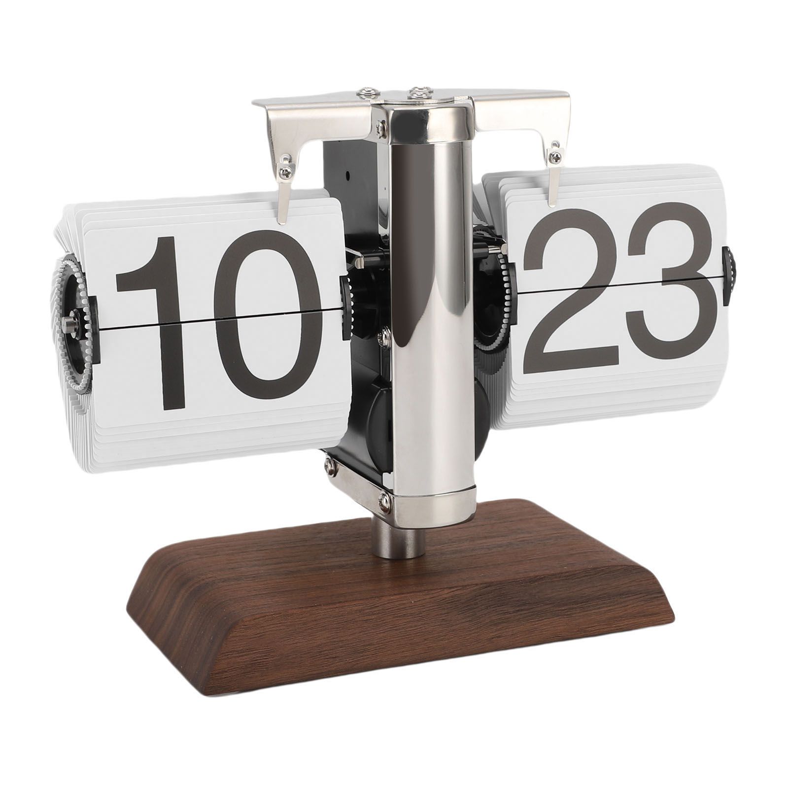 Flip Desk Clock Vintage Large Number 24 Hours Auto Flip Down Mechanical Clock view 8