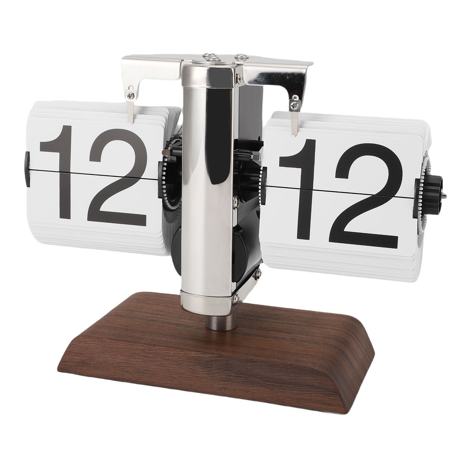 Flip Desk Clock Vintage Large Number 24 Hours Auto Flip Down Mechanical Clock view 10