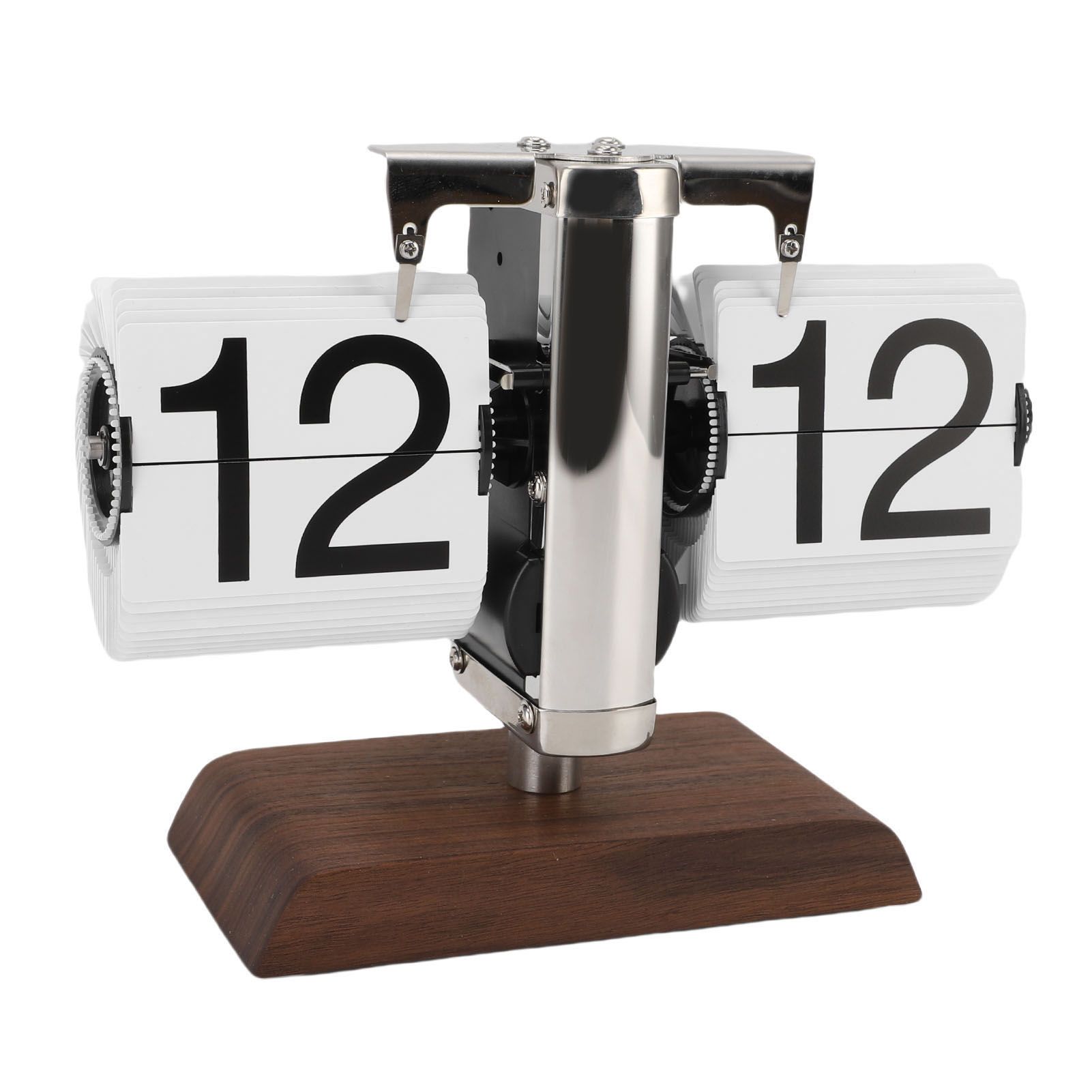 Flip Desk Clock Vintage Large Number 24 Hours Auto Flip Down Mechanical Clock view 12