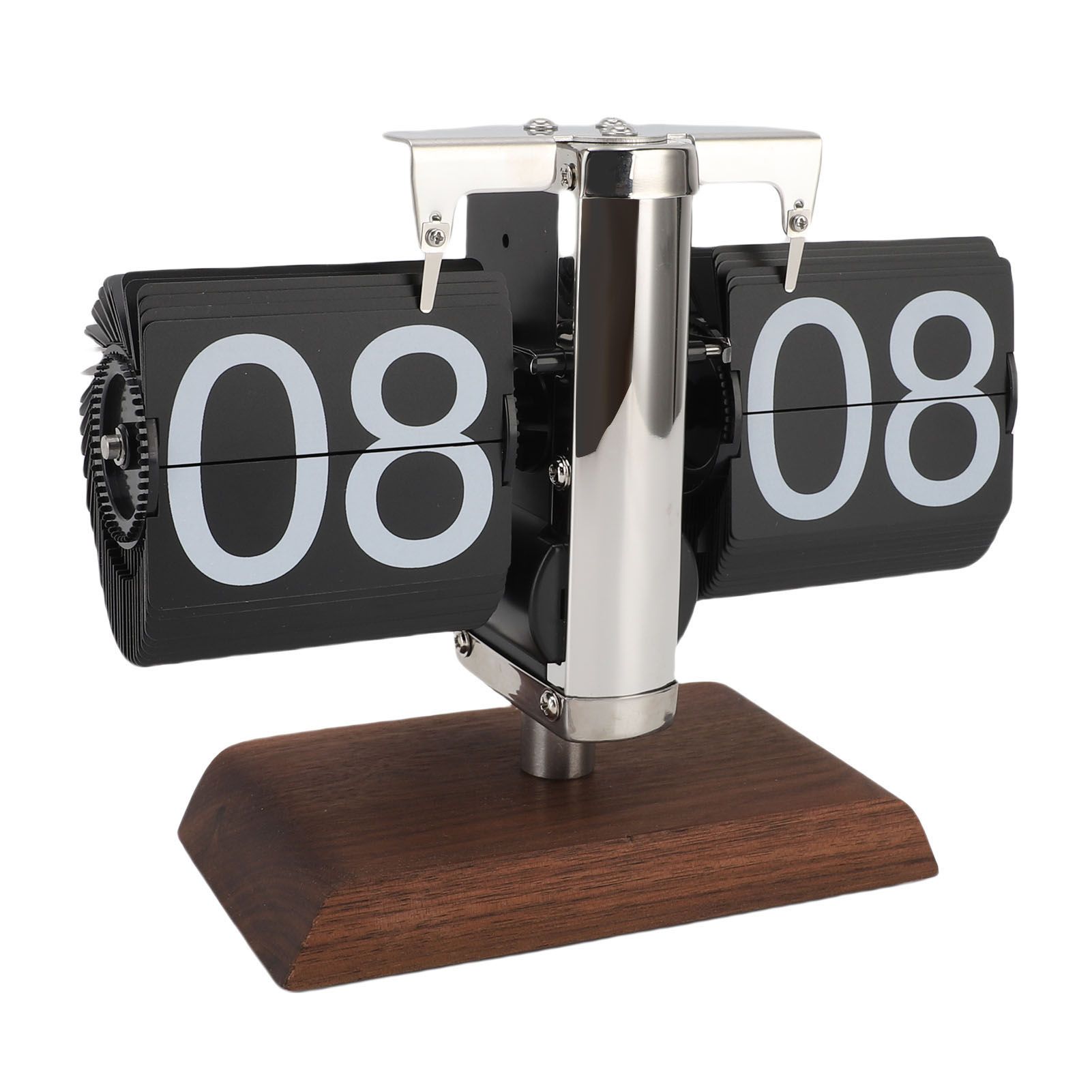 Flip Desk Clock Vintage Large Number 24 Hours Auto Flip Down Mechanical Clock — image 1