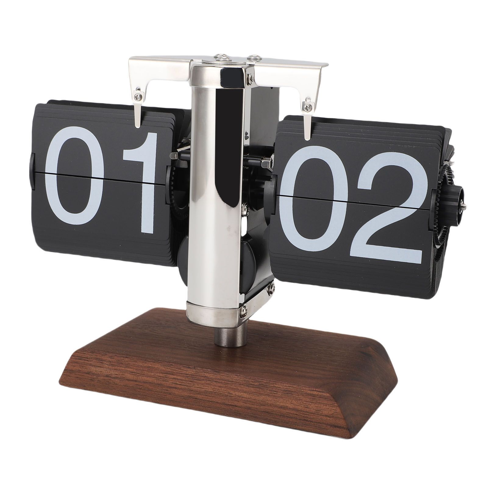 Flip Desk Clock Vintage Large Number 24 Hours Auto Flip Down Mechanical Clock view 4