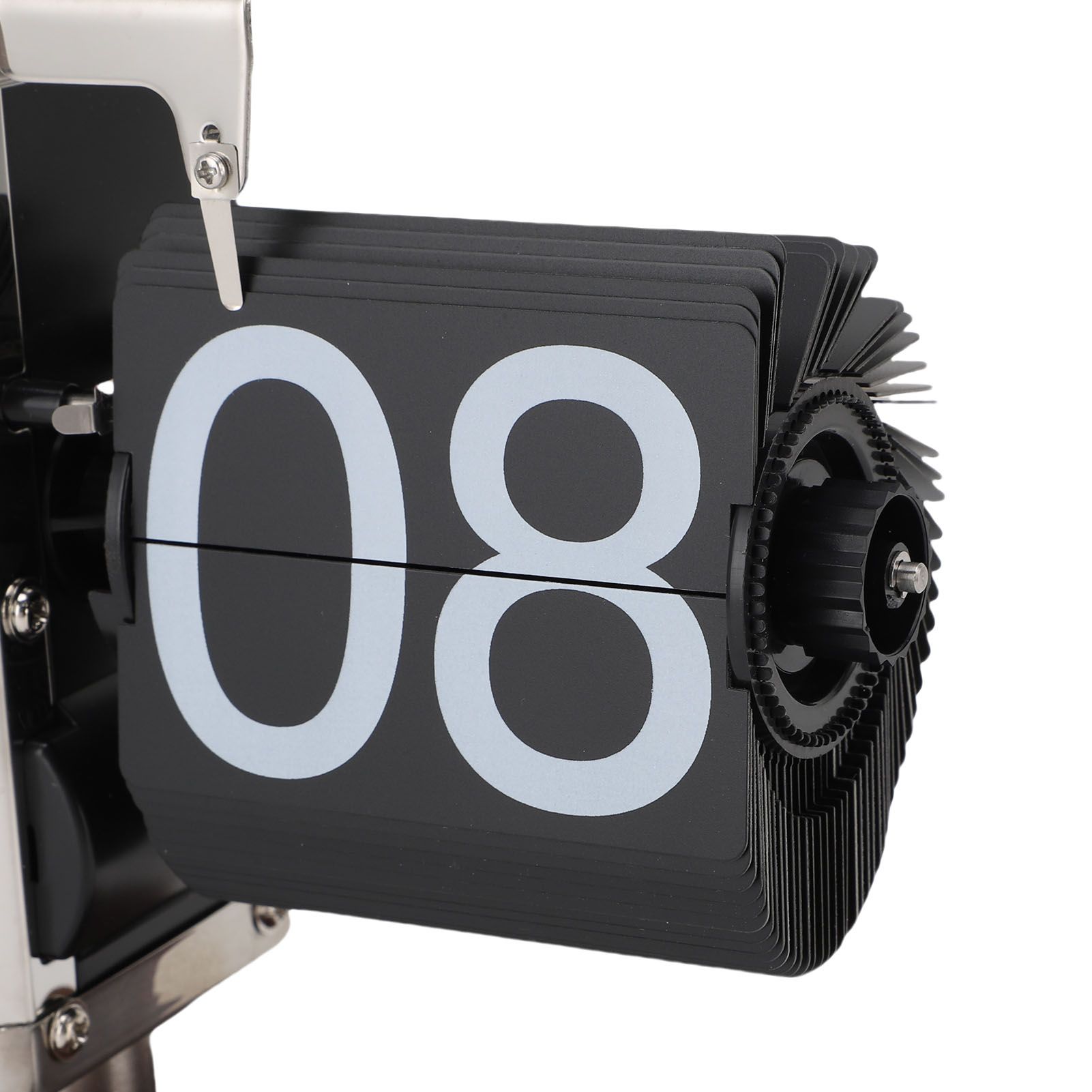 Flip Desk Clock Vintage Large Number 24 Hours Auto Flip Down Mechanical Clock view 5
