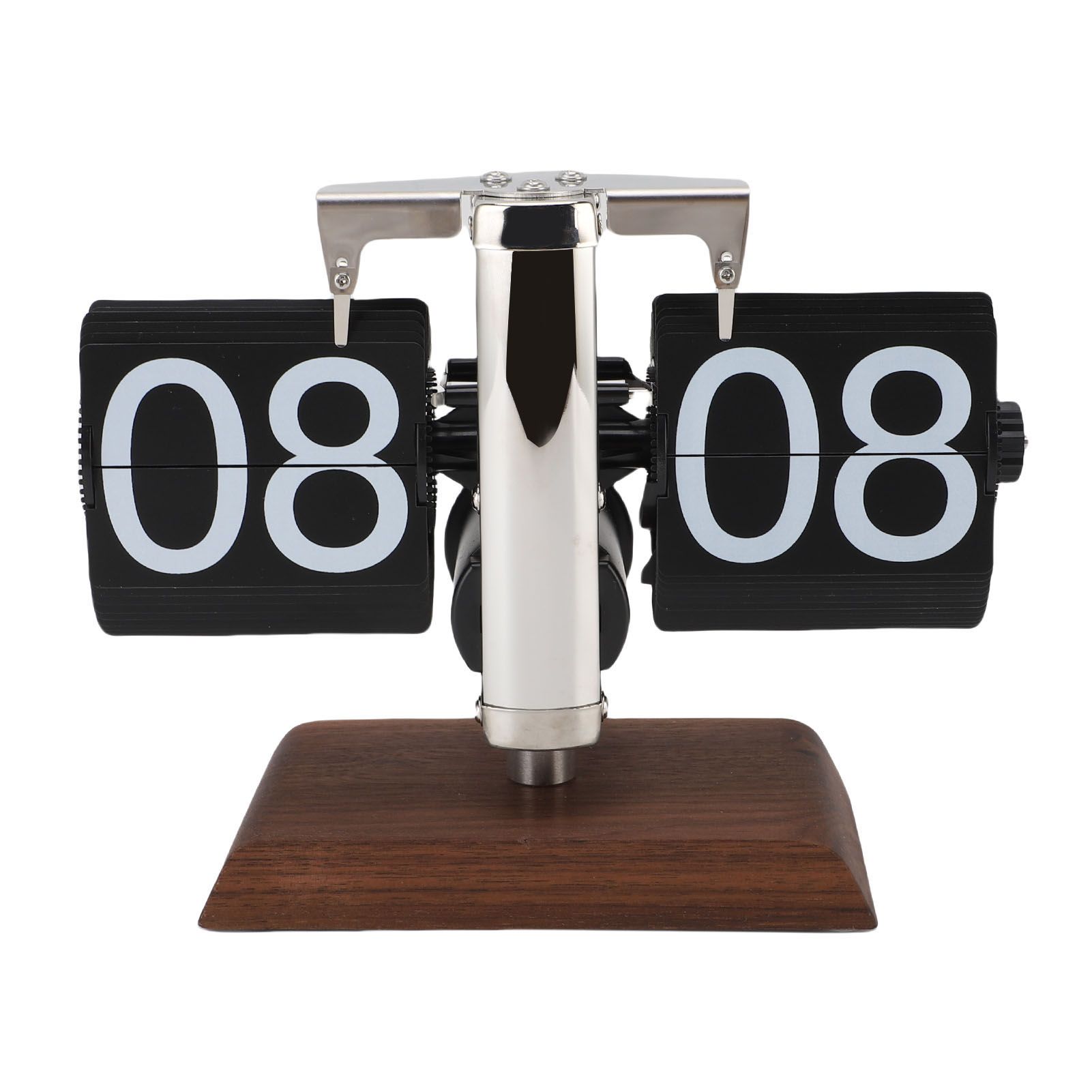 Flip Desk Clock Vintage Large Number 24 Hours Auto Flip Down Mechanical Clock view 6
