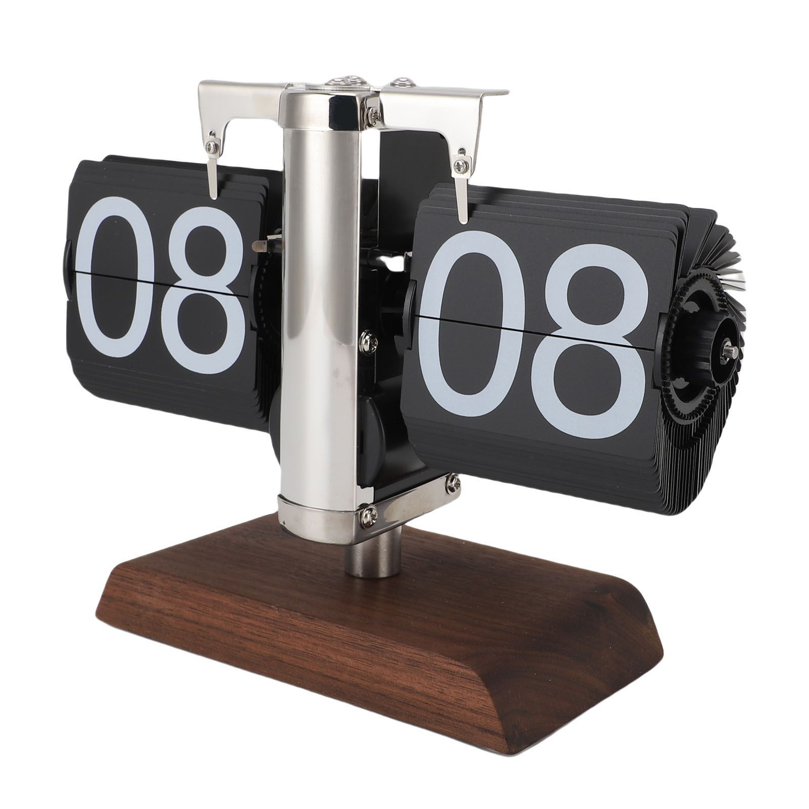 Flip Desk Clock Vintage Large Number 24 Hours Auto Flip Down Mechanical Clock view 10