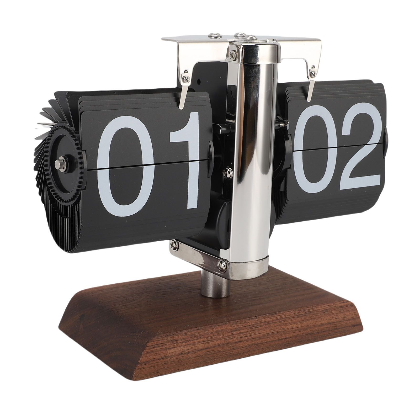Flip Desk Clock Vintage Large Number 24 Hours Auto Flip Down Mechanical Clock view 11