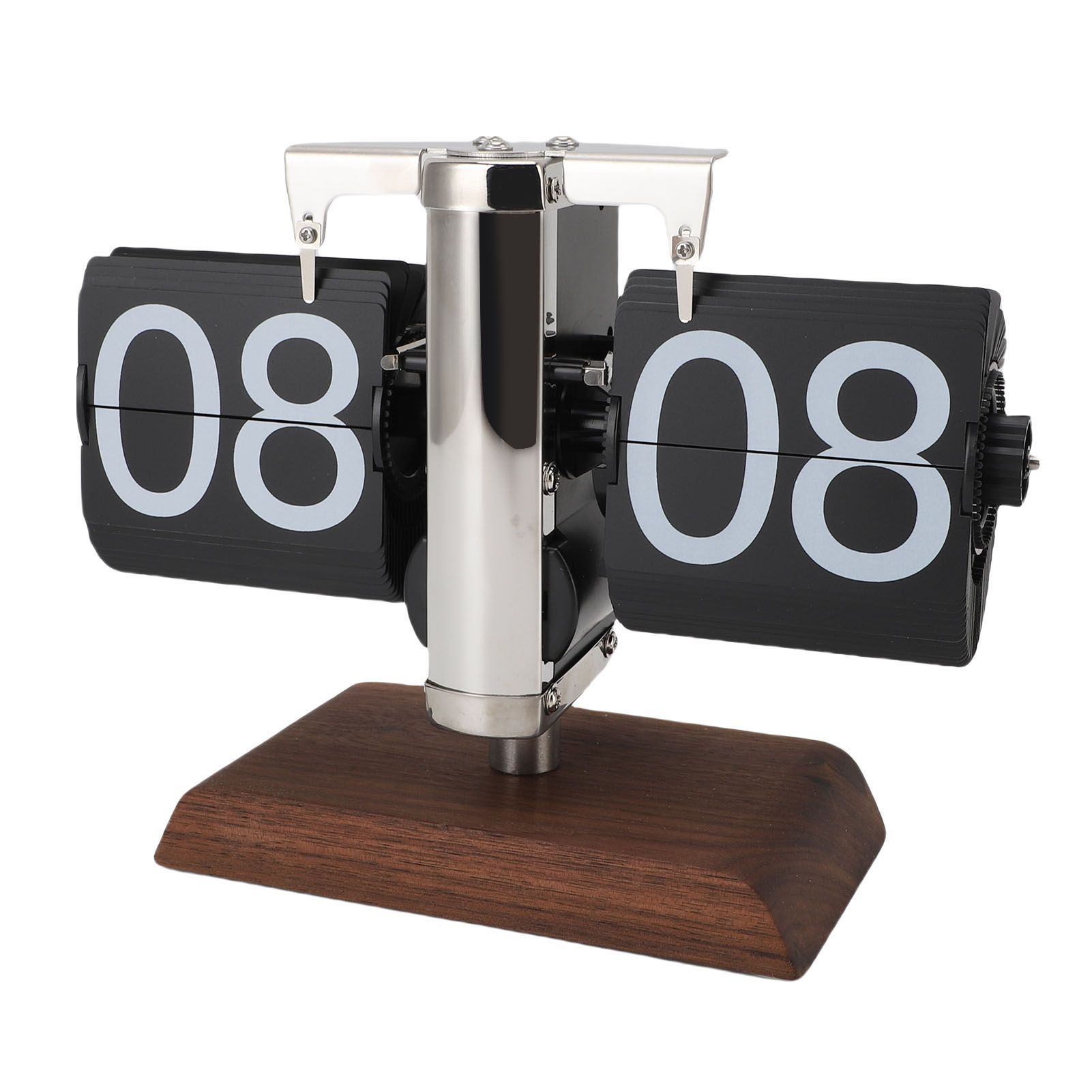 Flip Desk Clock Vintage Large Number 24 Hours Auto Flip Down Mechanical Clock view 12