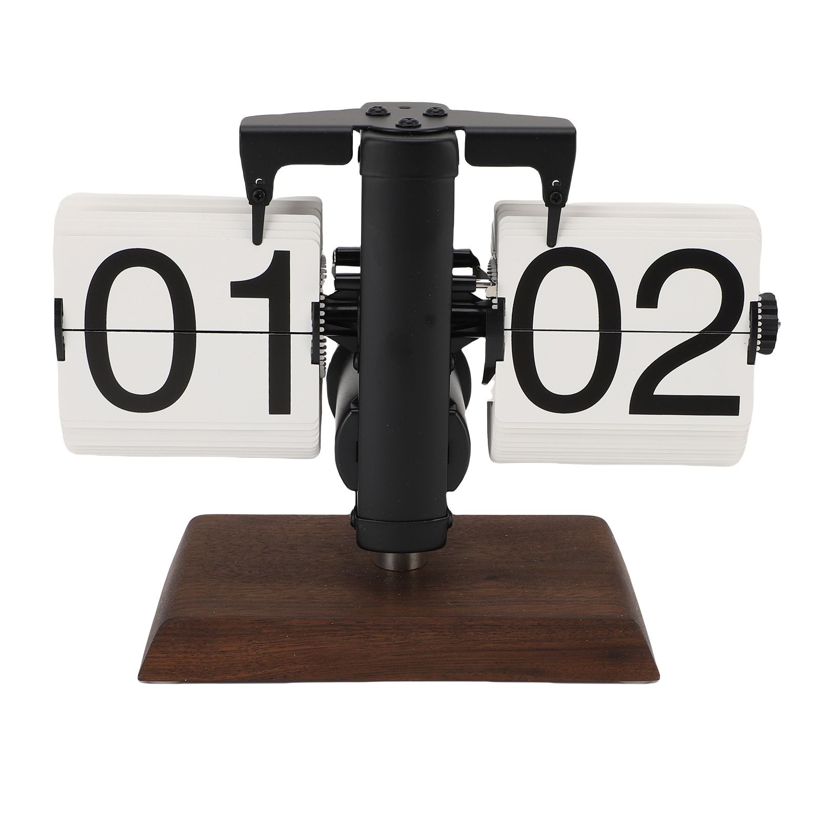 Flip Desk Clock Retro Large Number Mechanical Automatic Flip Clock for Living view 3