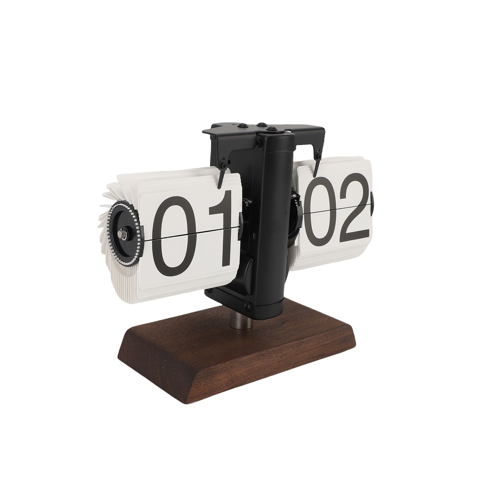 Flip Desk Clock Retro Large Number Mechanical Automatic Flip Clock for Living view 8