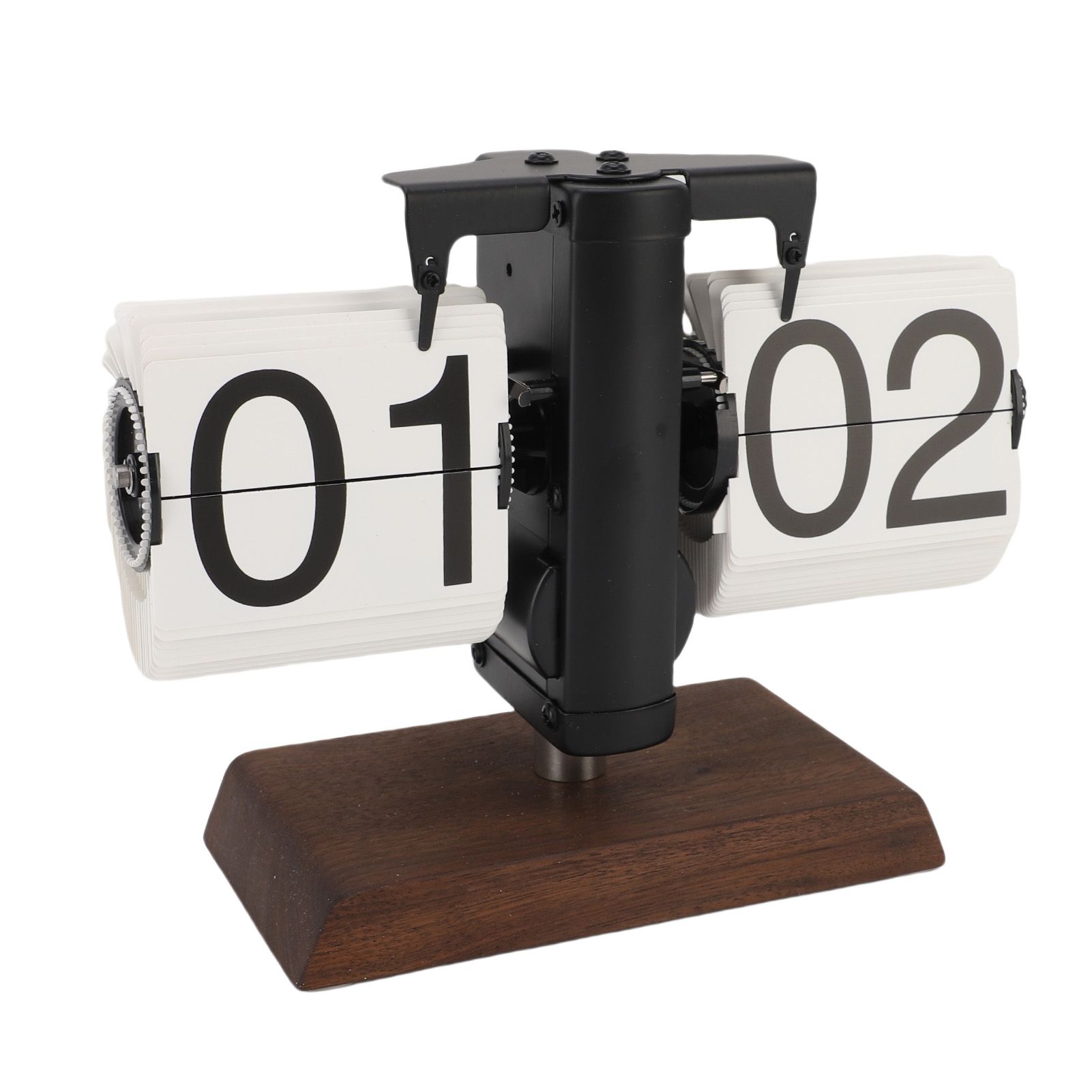 Flip Desk Clock Retro Large Number Mechanical Automatic Flip Clock for Living view 9