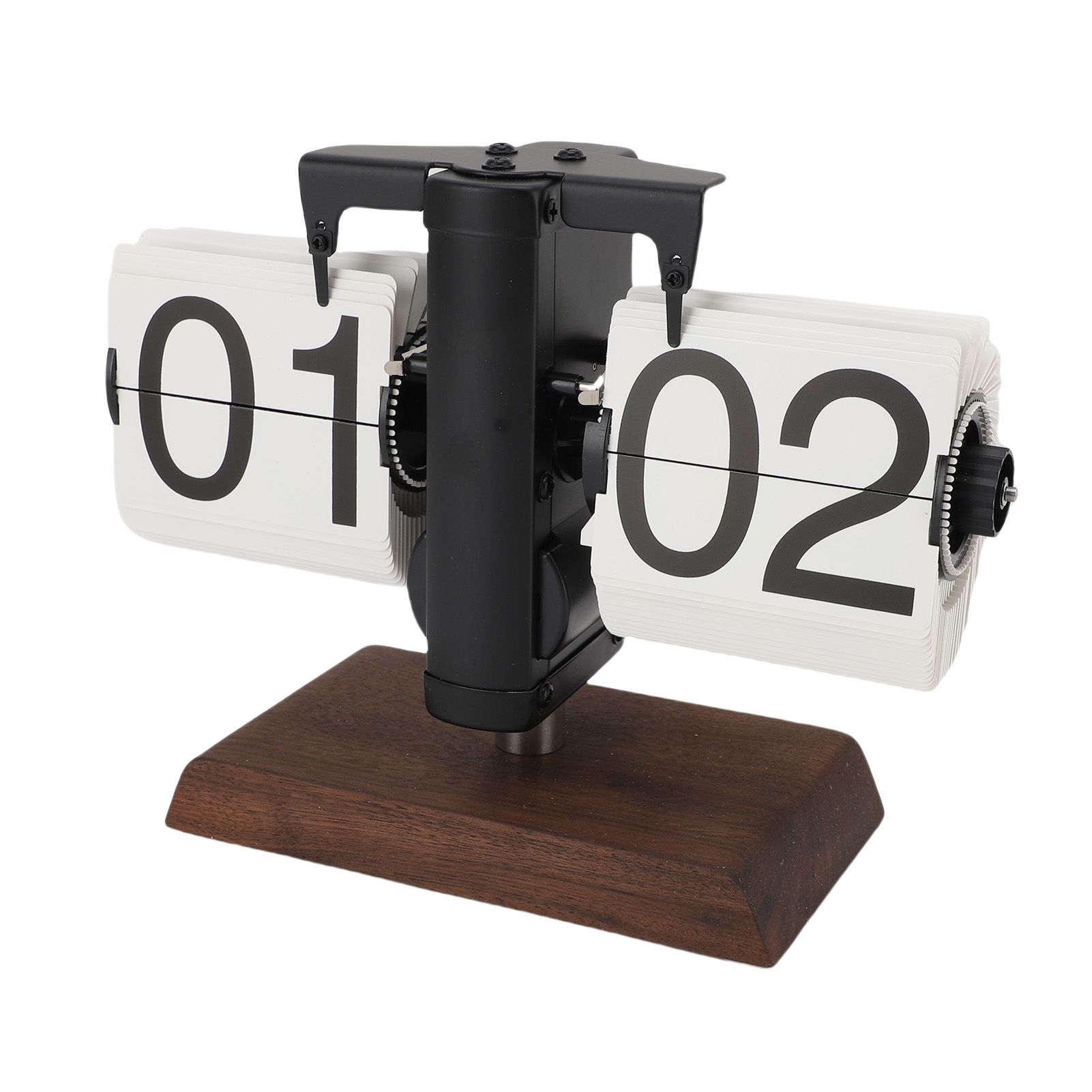 Flip Desk Clock Retro Large Number Mechanical Automatic Flip Clock for Living view 12