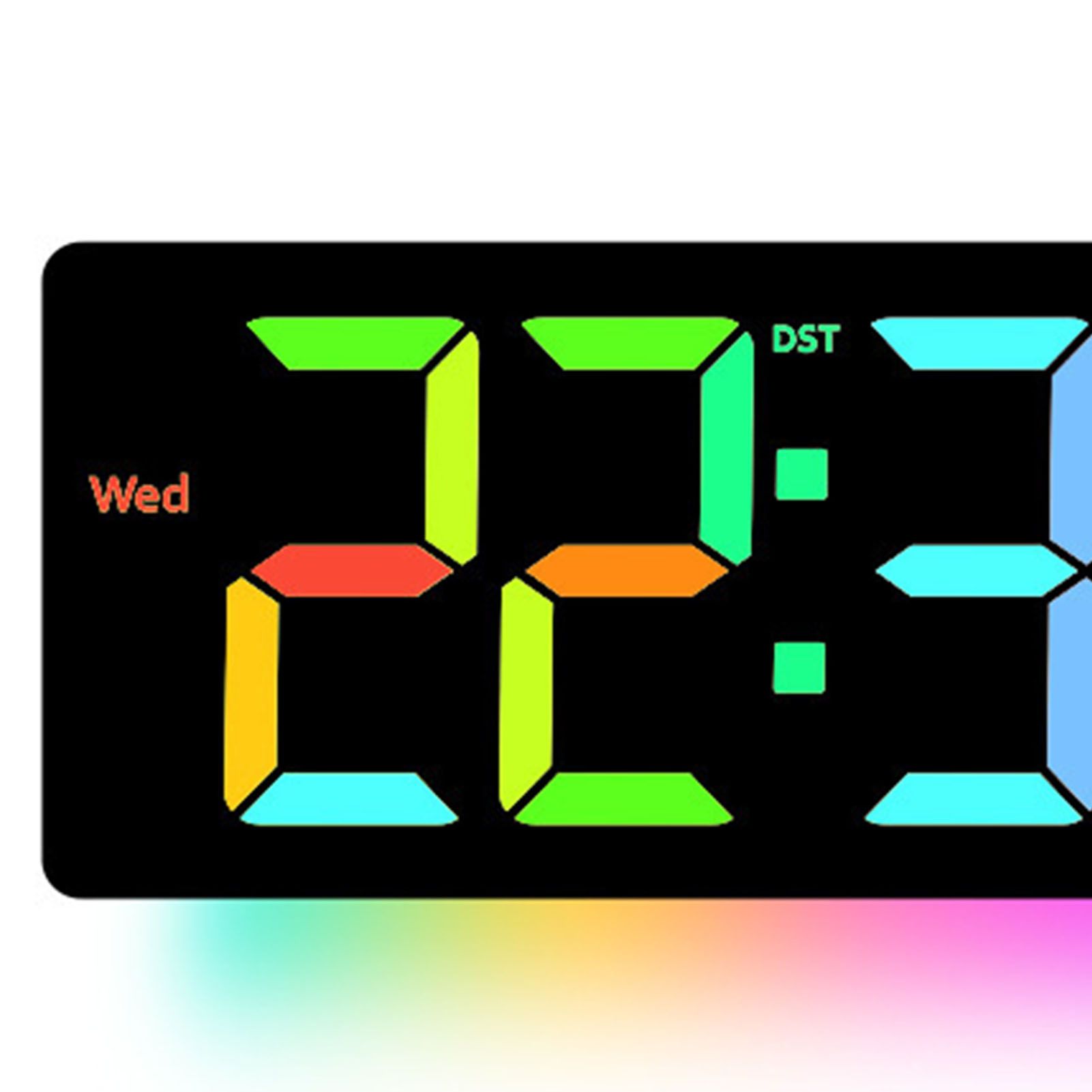 RGB Wall Clock Color Changing Large Size Multi-function Remote Control view 2