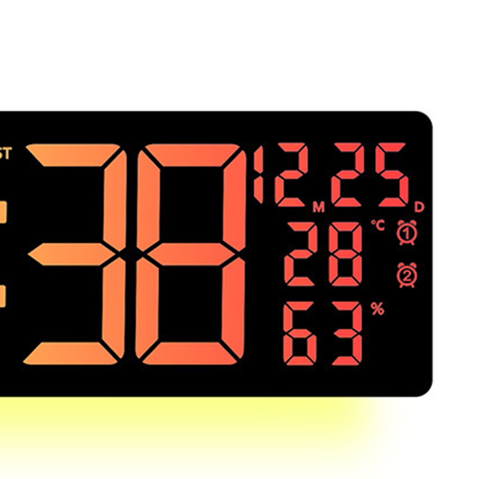 RGB Wall Clock Color Changing Large Size Multi-function Remote Control view 8