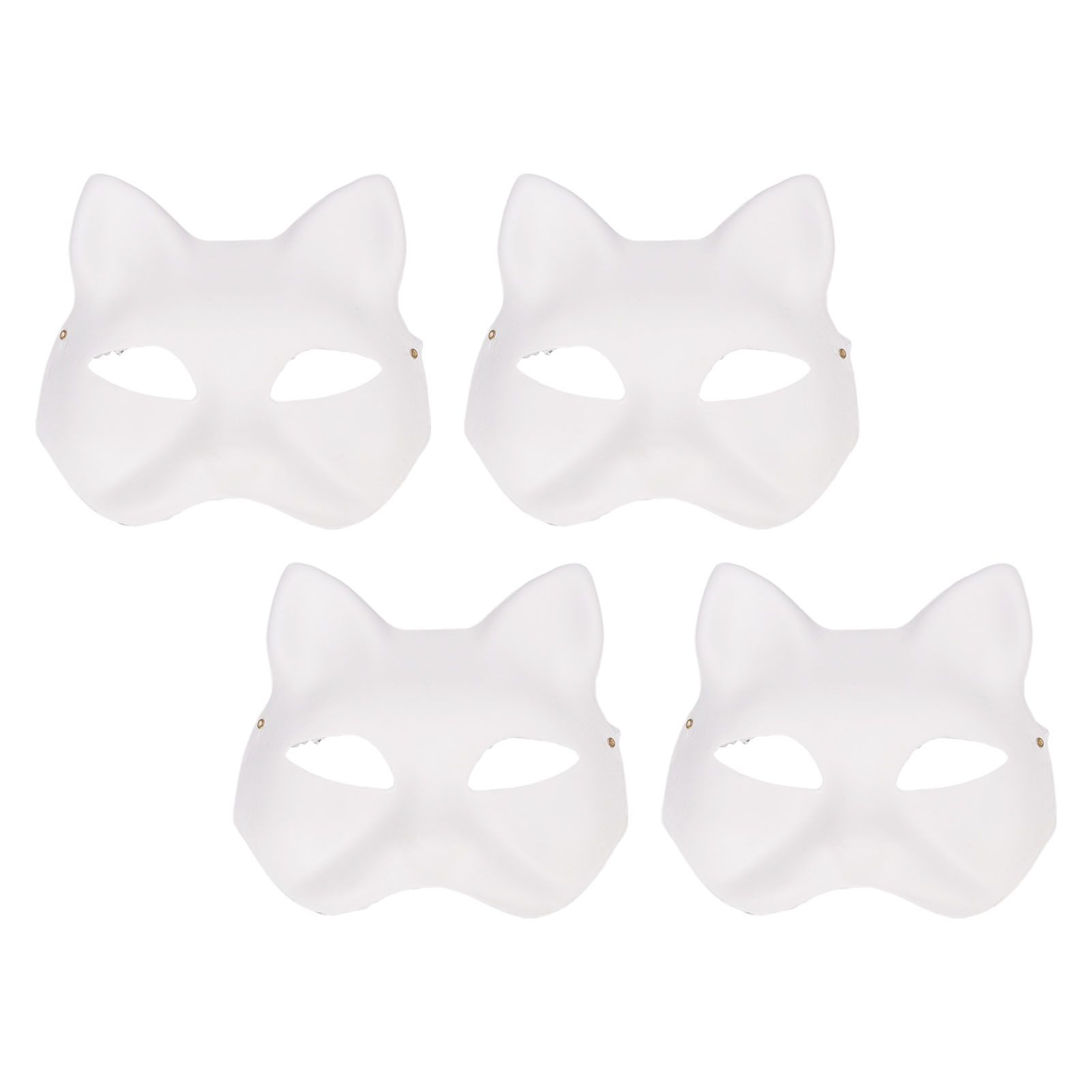 10PCS Cat Therian Face Cover Paper DIY Hand Painted Blank Animal Cat Half Face view 4