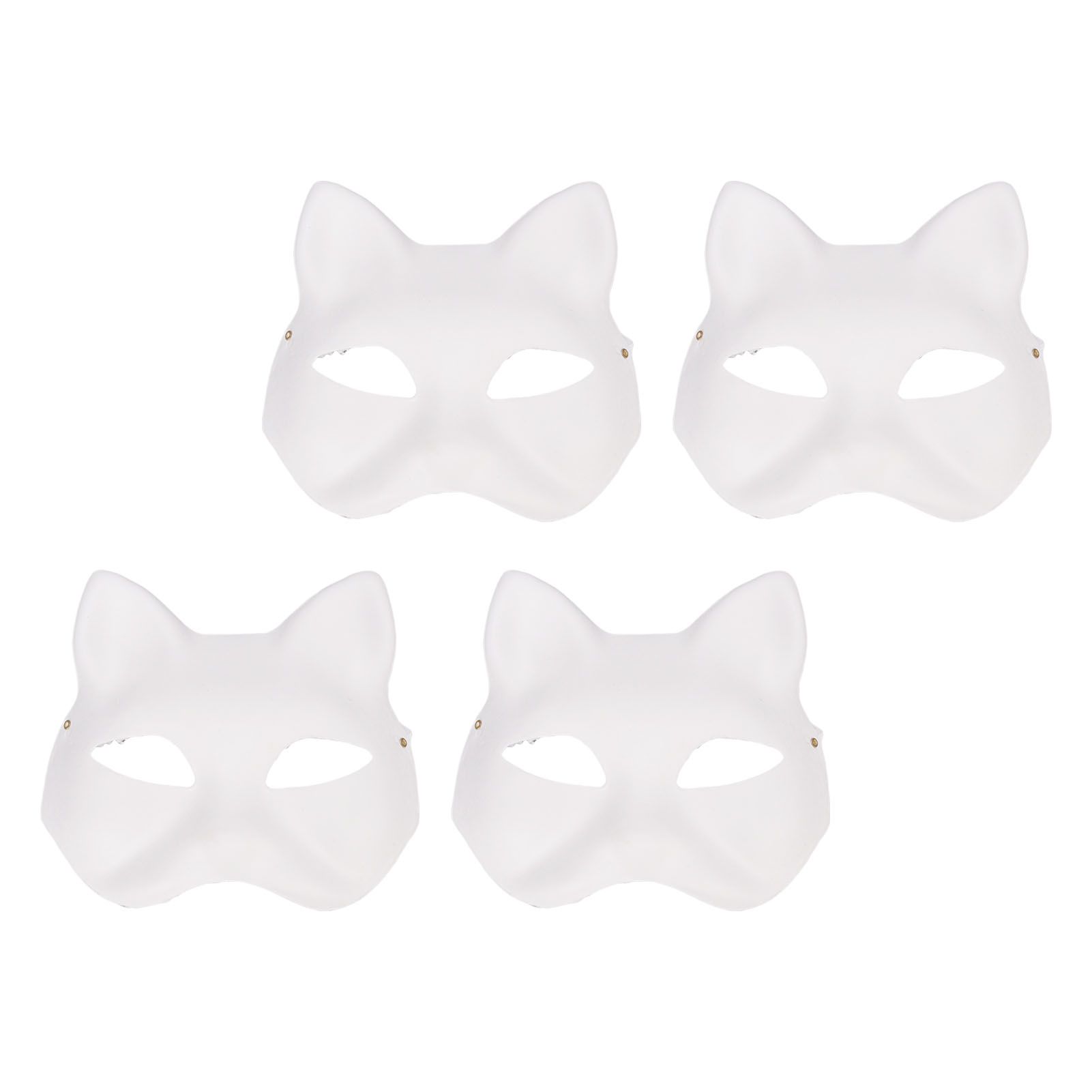 10PCS Cat Therian Face Cover Paper DIY Hand Painted Blank Animal Cat Half Face view 6