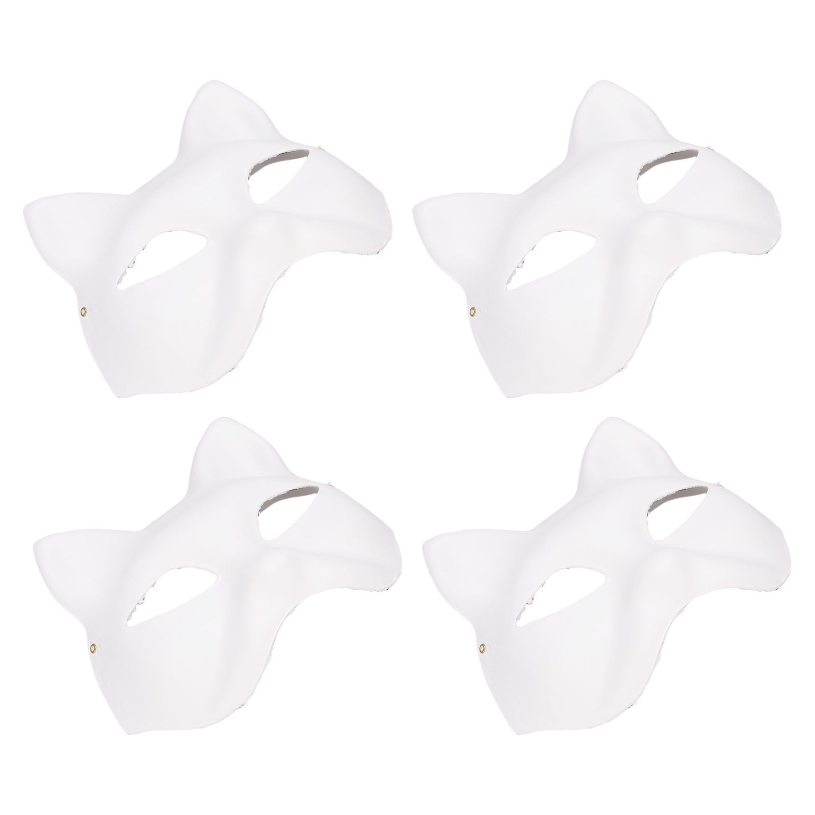 10PCS Cat Therian Face Cover Paper DIY Hand Painted Blank Animal Cat Half Face view 8