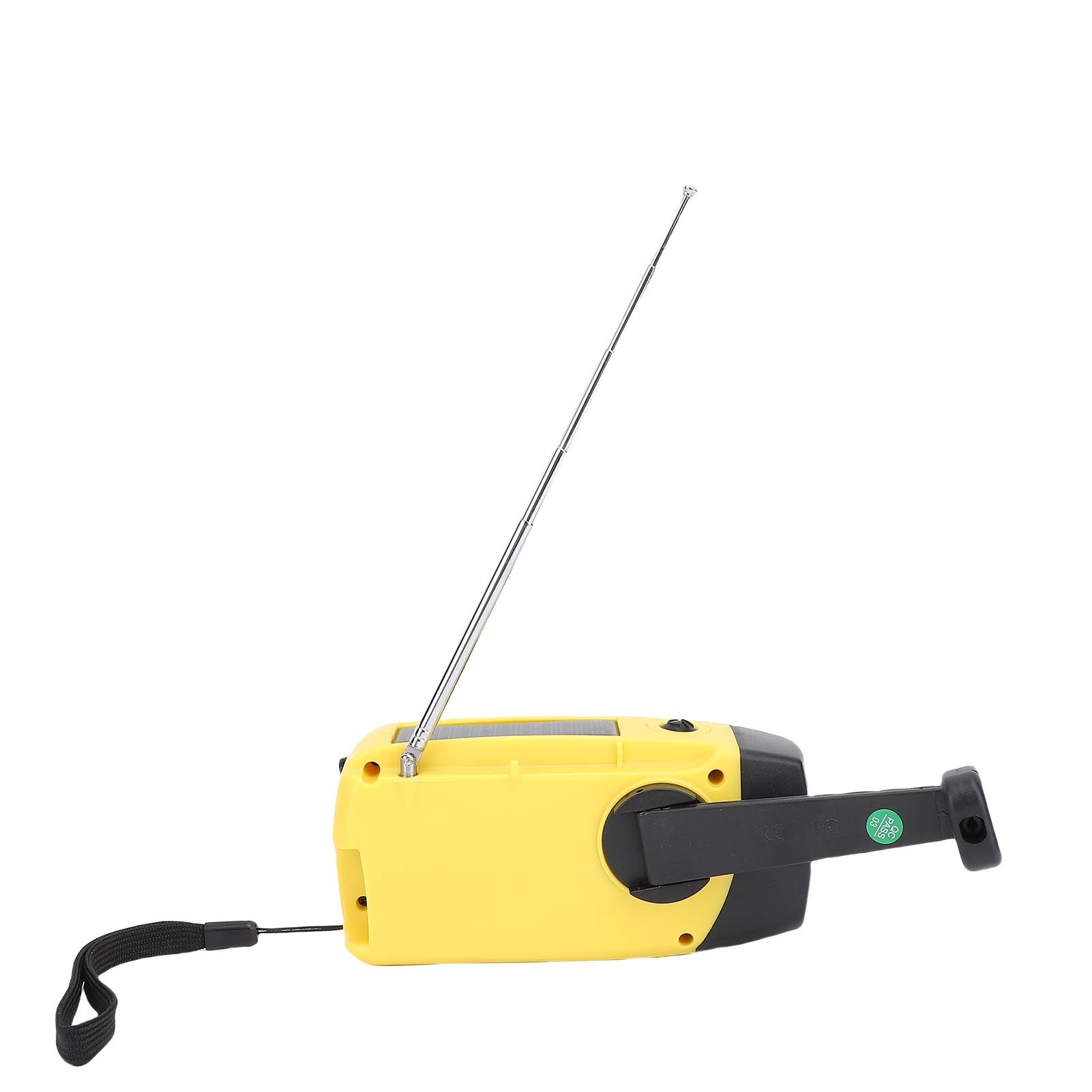 Solar Emergency Hand Crank Weather Radio LED Lighting SOS Alarm Portable Power view 6