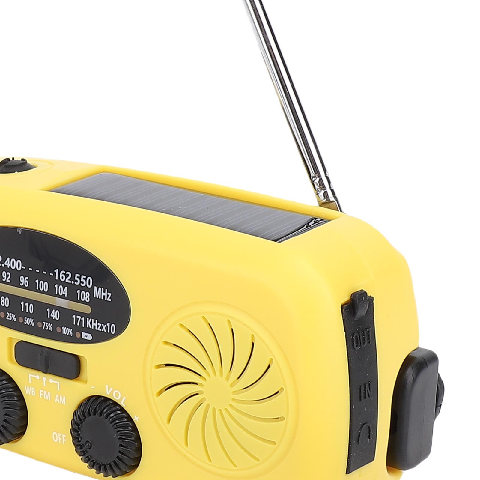 Solar Emergency Hand Crank Weather Radio LED Lighting SOS Alarm Portable Power view 7